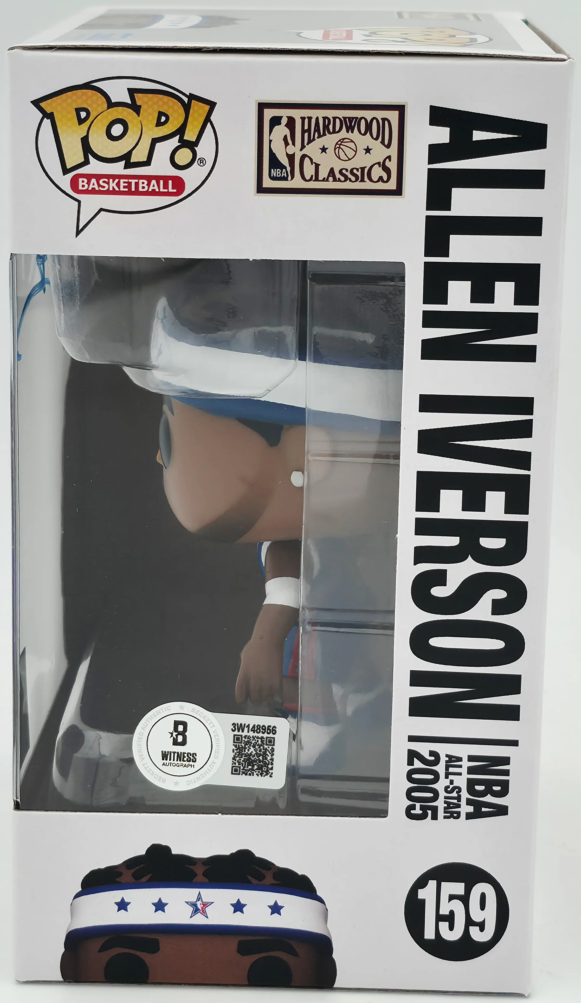 Allen Iverson Autographed Funko Pop Vinyl Figurine #159 Philadelphia 76ers Beckett BAS Witness Stock #252394 - Image 3