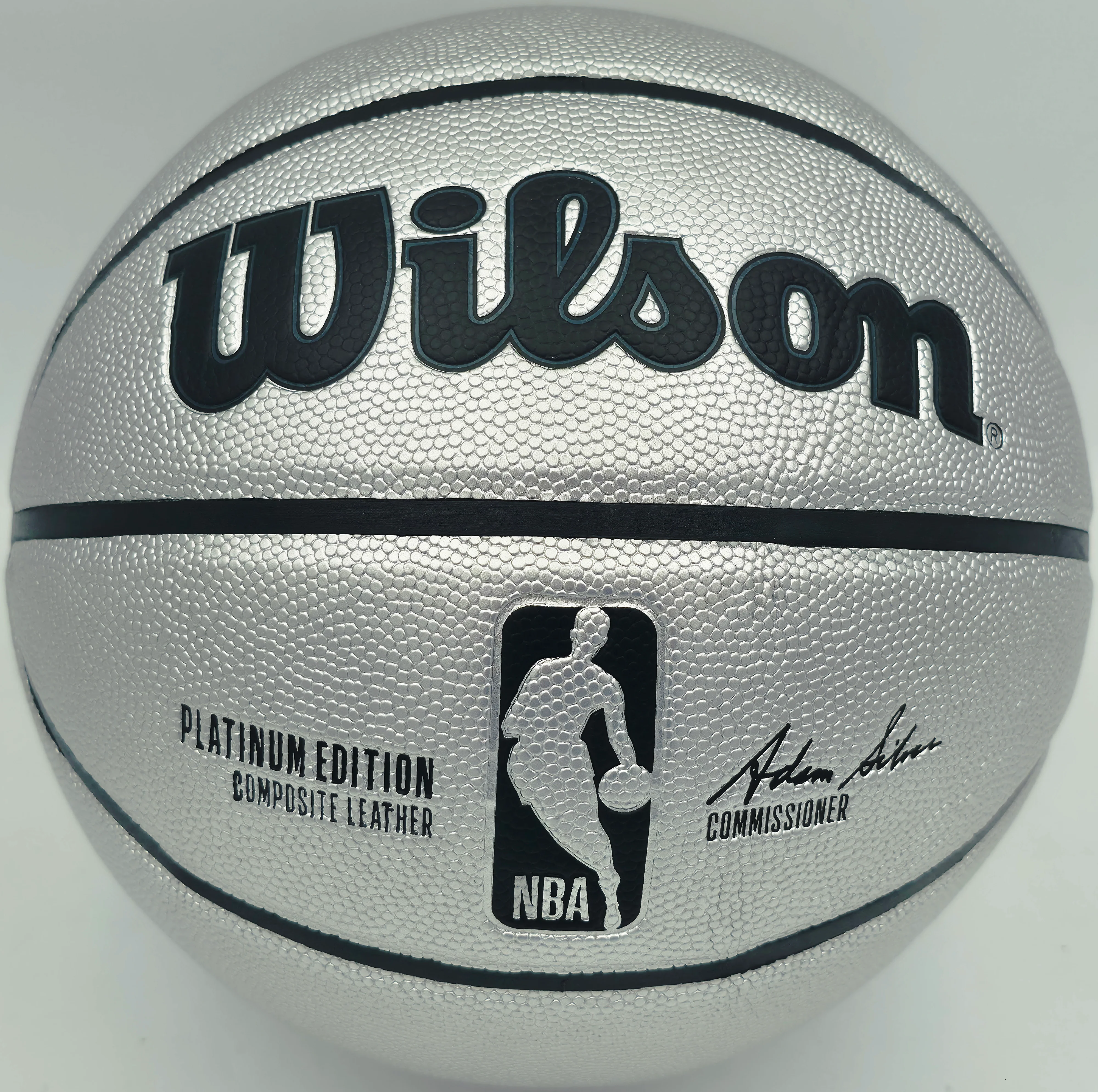 Allen Iverson Autographed Platinum Edition Composite Leather Basketball Philadelphia 76ers Beckett BAS Witness #3W343066 - Image 3