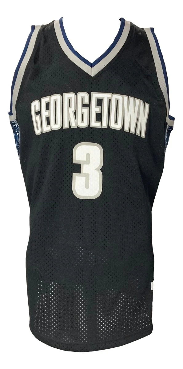 Allen Iverson Signed Georgetown Hoyas 1995-96 M&N College Vault Jersey JSA ITP - Image 3