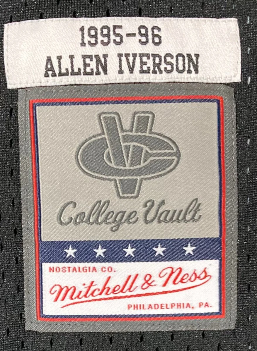 Allen Iverson Signed Georgetown Hoyas 1995-96 M&N College Vault Jersey JSA ITP - Image 4