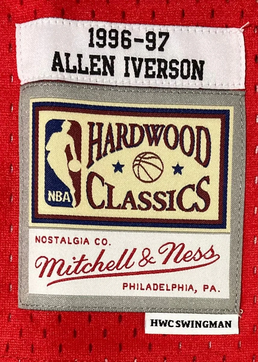 Allen Iverson Signed Philadelphia 76ers 1996-97 M&N HWC Swingman Jersey JSA ITP - Image 4