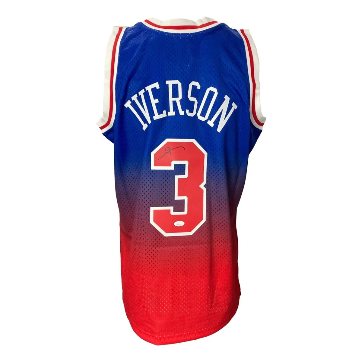 Allen Iverson Signed Philadelphia 76ers 1996-97 M&N HWC Swingman Jersey JSA ITP - Image 7