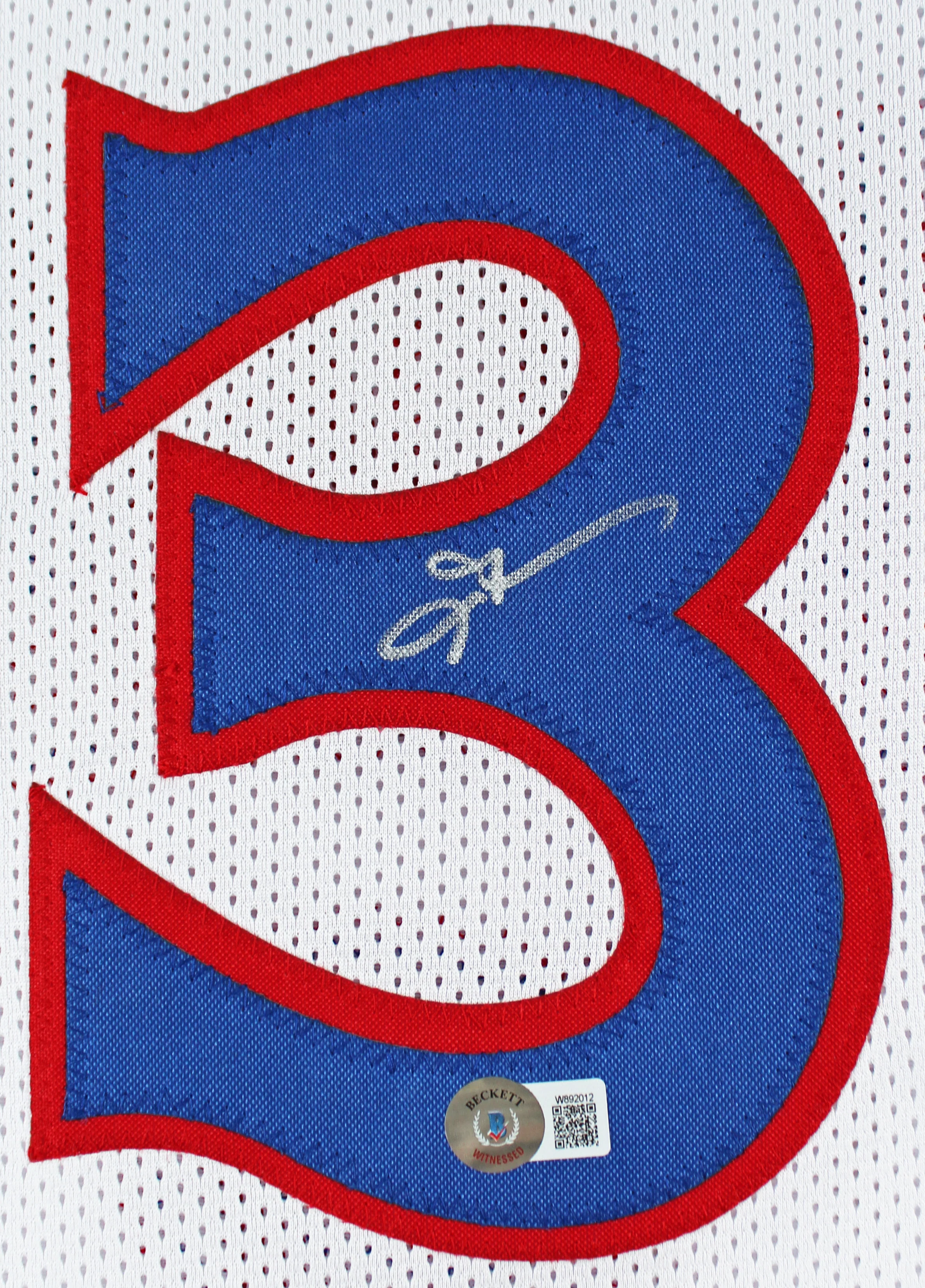Allen Iverson Signed White 90's Throwback Pro Style Framed Jersey BAS Witnessed - Image 3