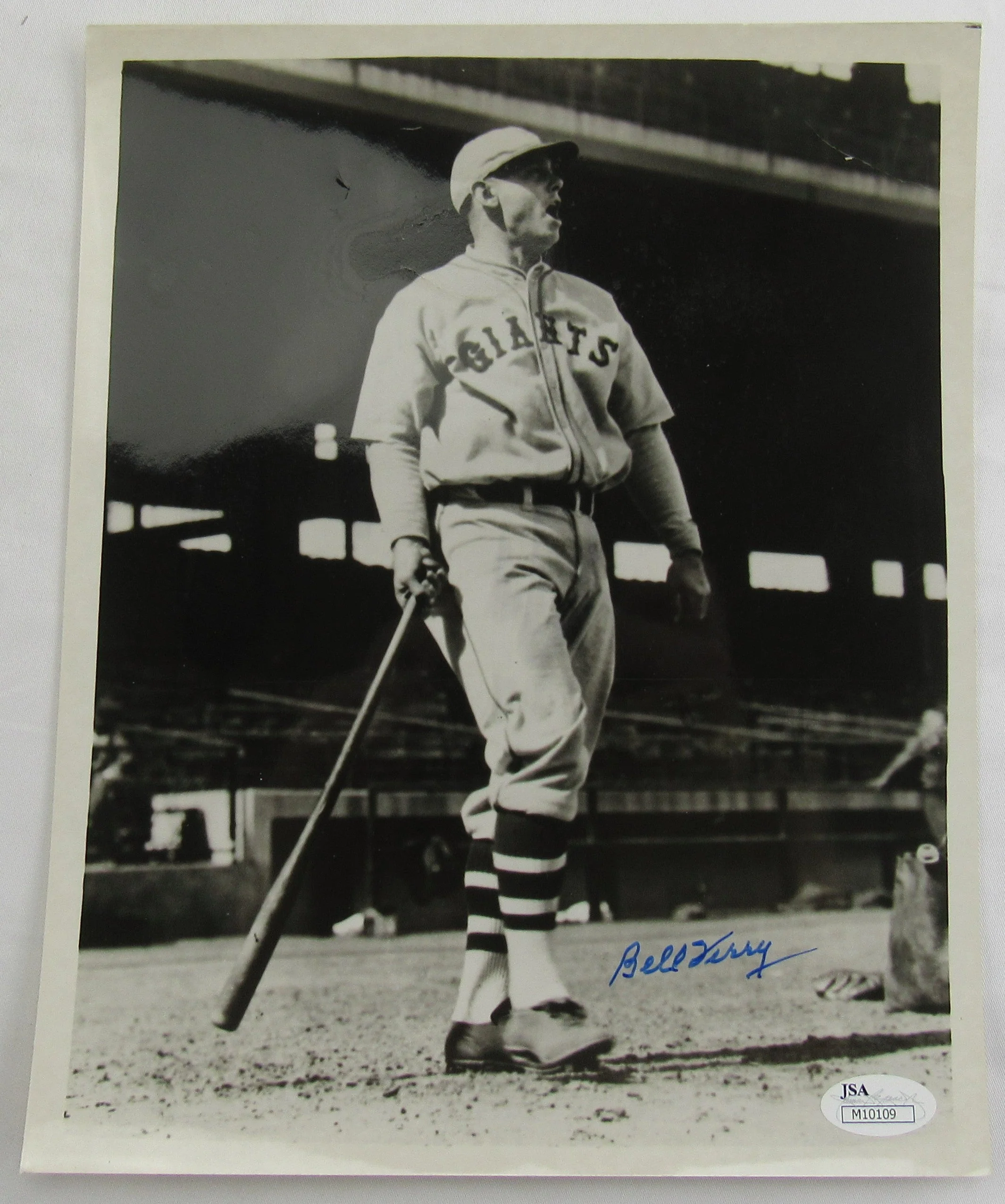 Bill Terry Signed Auto 8x10 Photo JSA M10109