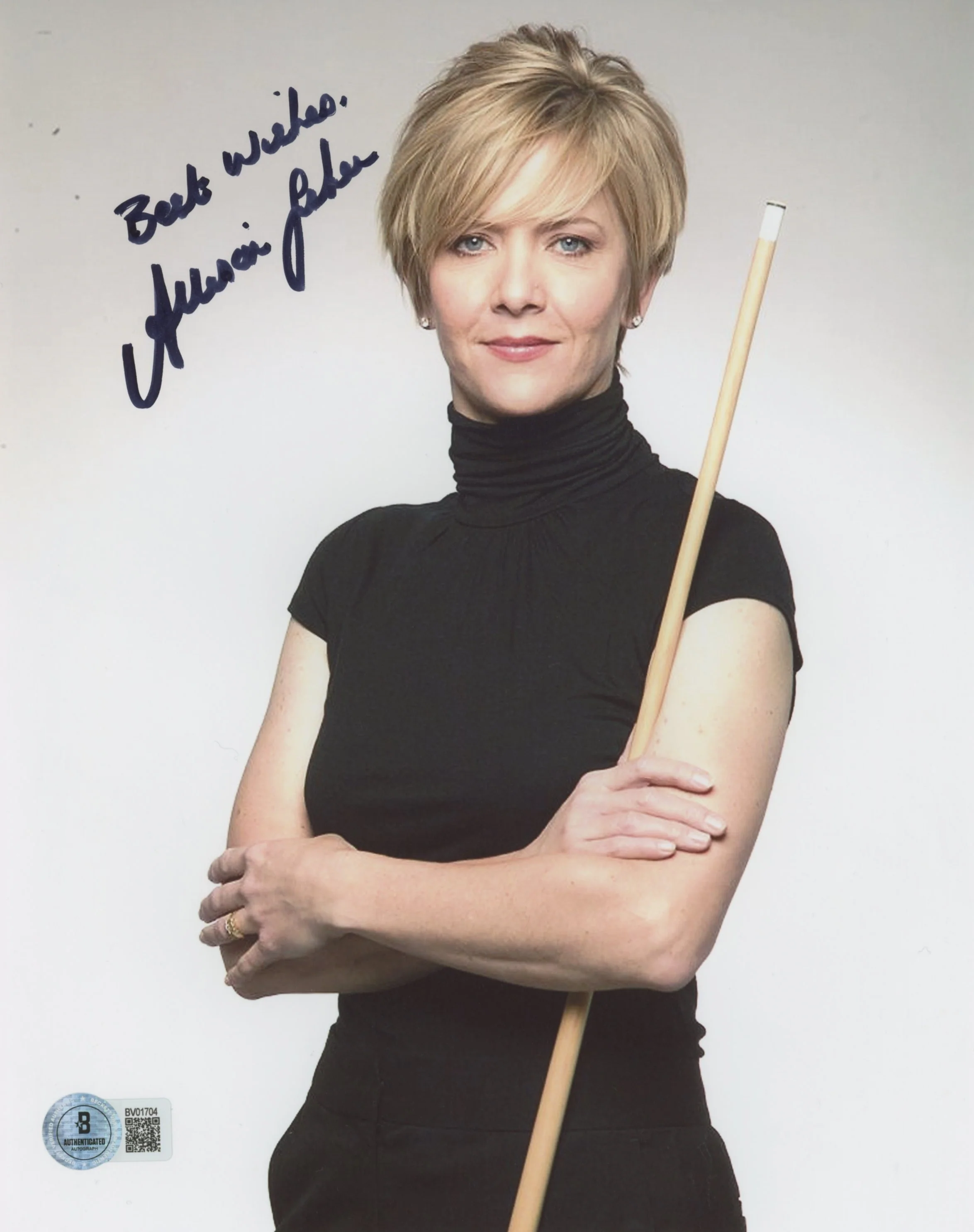 Allison Fisher "Best Wishes" Authentic Signed 8x10 Vertical Photo BAS 1 - Image 2