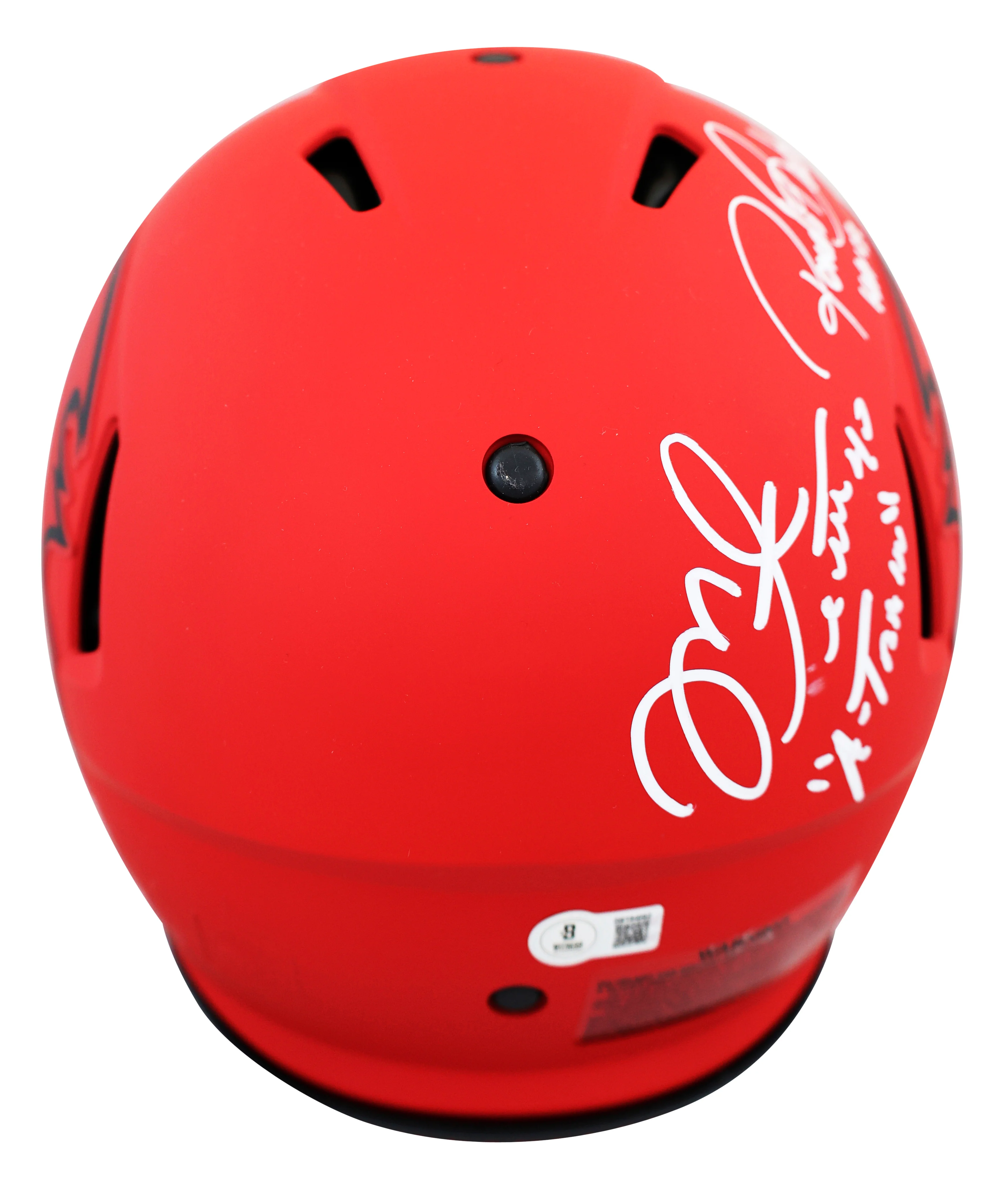 Alstott, Barber, Sapp & Brooks Signed Rave F/S Speed Proline Helmet W/ Case BAS - Image 5