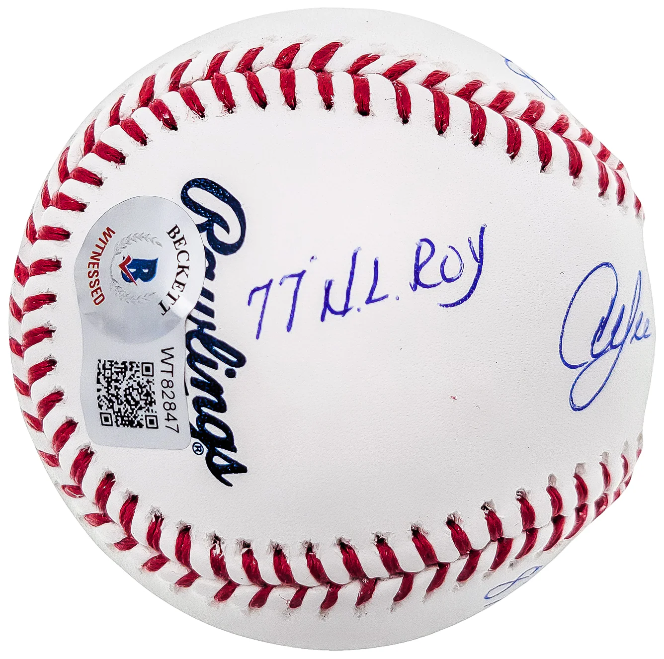 Andre Dawson Autographed Official MLB Baseball Montreal Expos Statball With 6 Stats Beckett BAS QR Stock #202048 - Image 4