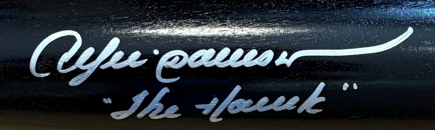 Andre Dawson Chicago Cubs Signed Black Louisville Slugger Bat The Hawk BAS - Image 2