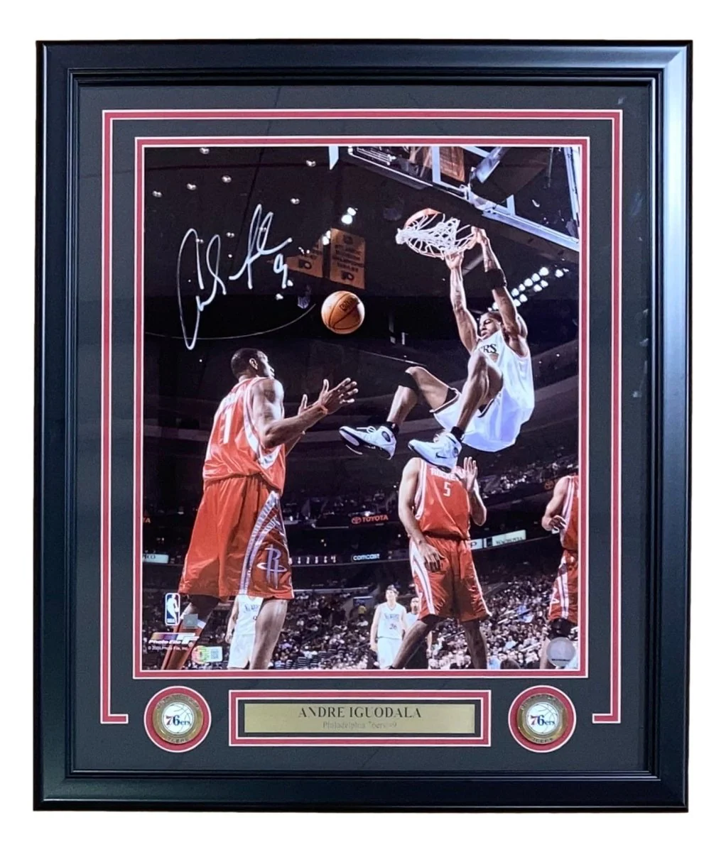 Andre Iguodala Signed Framed 16x20 Philadelphia 76ers Photo BAS - Image 5