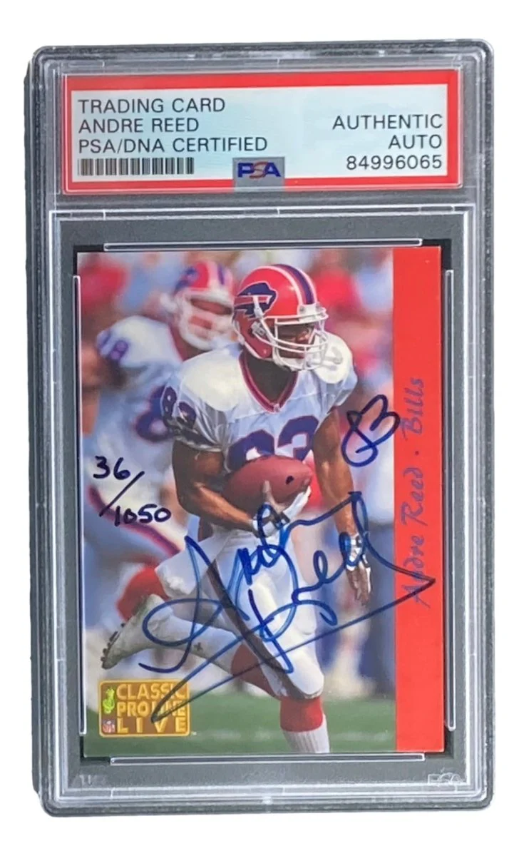 Andre Reed Signed 1993 Classic Games Trading Card PSA/DNA - Image 3