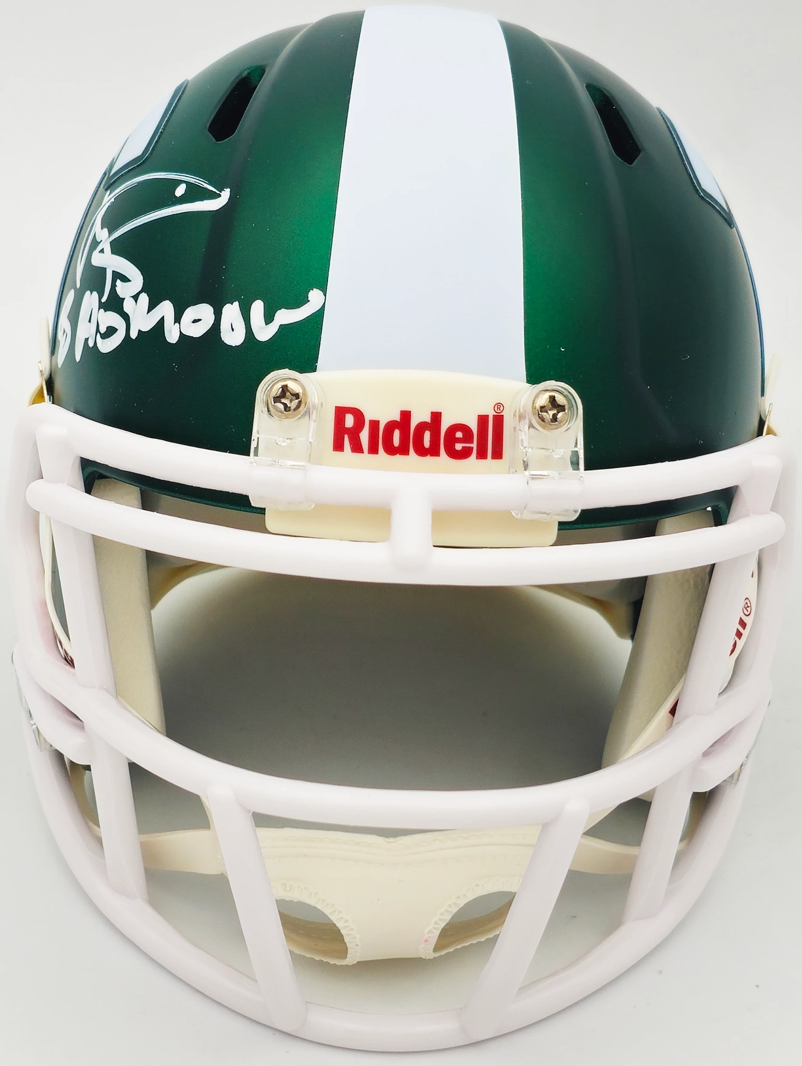 Andre Rison Autographed Michigan State Spartans Satin Green Speed Mini Helmet "Bad Moon" JSA Stock #232856 - Image 3