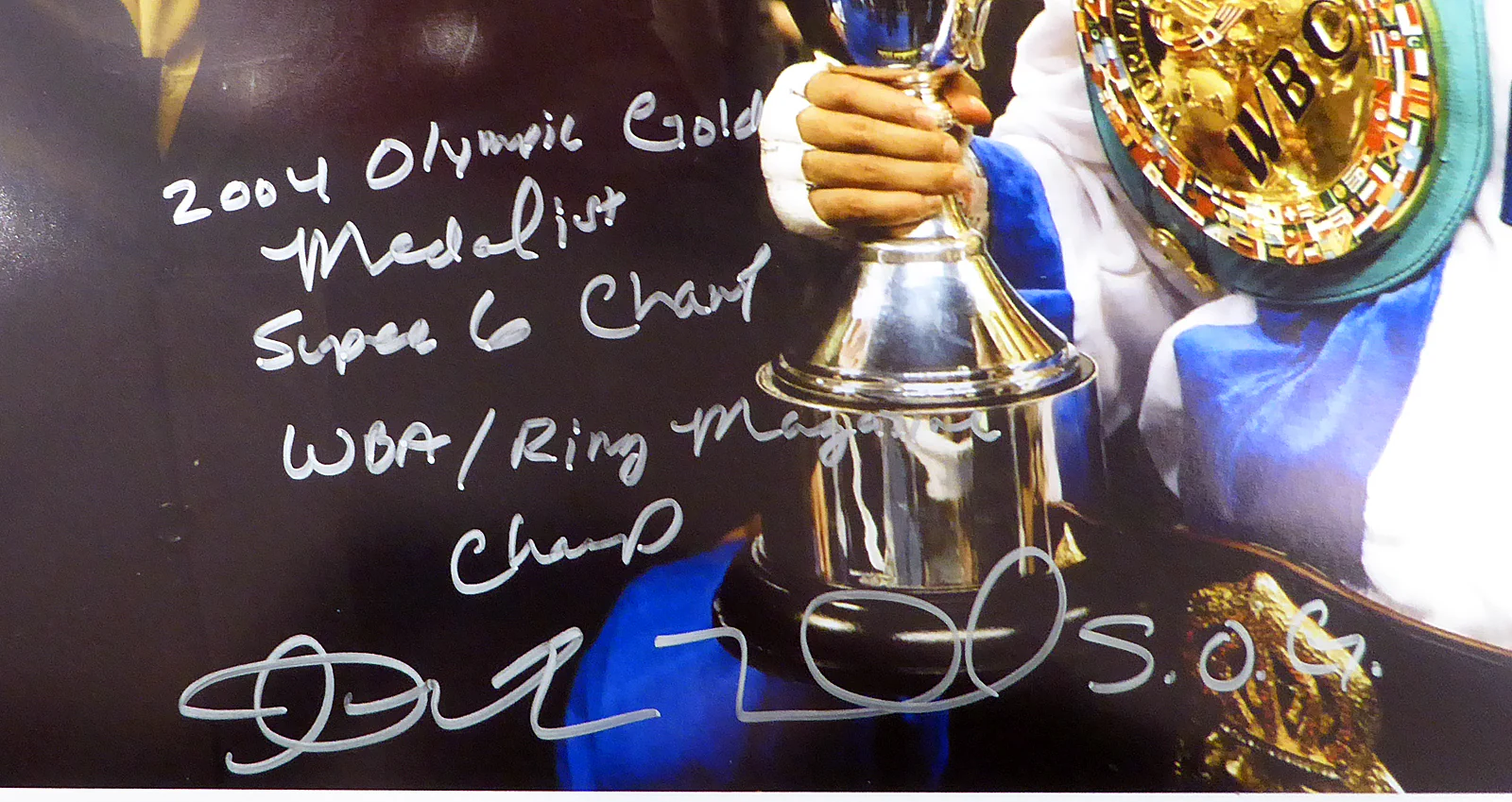 Andre Ward Autographed 16x20 Photo "2004 Olympic Gold Medalist, Super 6 Champ, WBA/Ring Mag Super Middle Weight Champ, 27-0, SOG" Beckett BAS #V61301 - Image 2