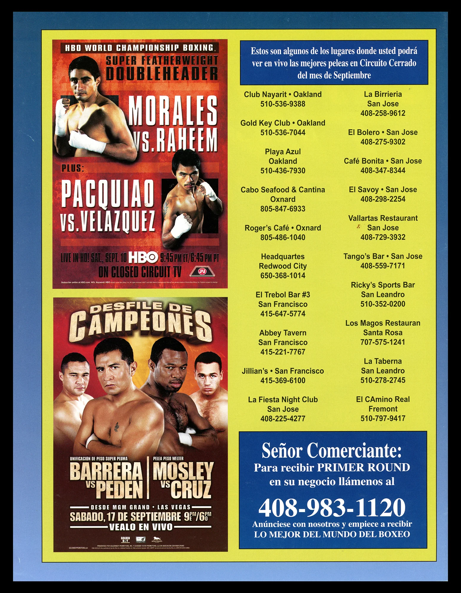 Andre Ward, Erik Morales & Marco Antonio Barrera Autographed Primer Round Magazine Beckett BAS #AC56779 - Image 2