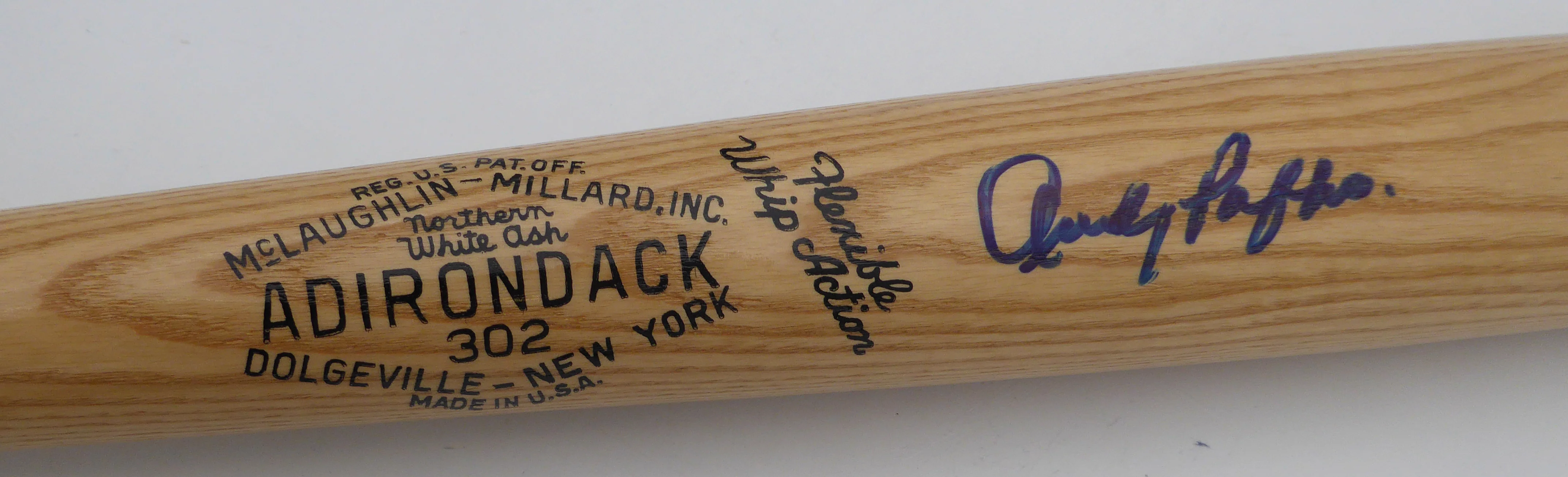 Andy Pafko Autographed Adirondack Bat Chicago Cubs Beckett BAS QR #BM00454 - Image 4