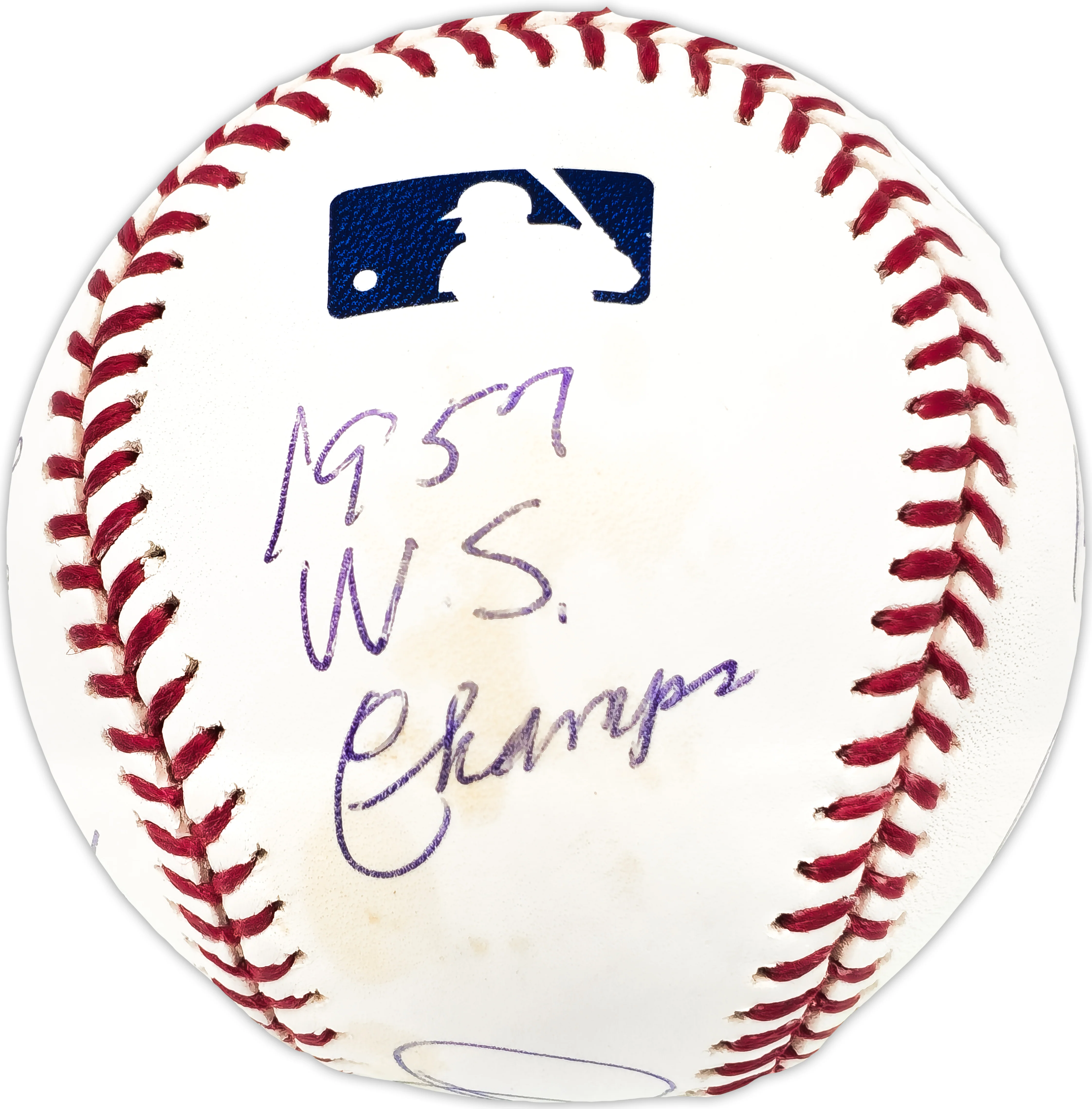 Andy Pafko Autographed Official MLB Baseball Atlanta Braves, Los Angeles Dodgers Statball With 7 Stats JSA #JJ83207 - Image 2