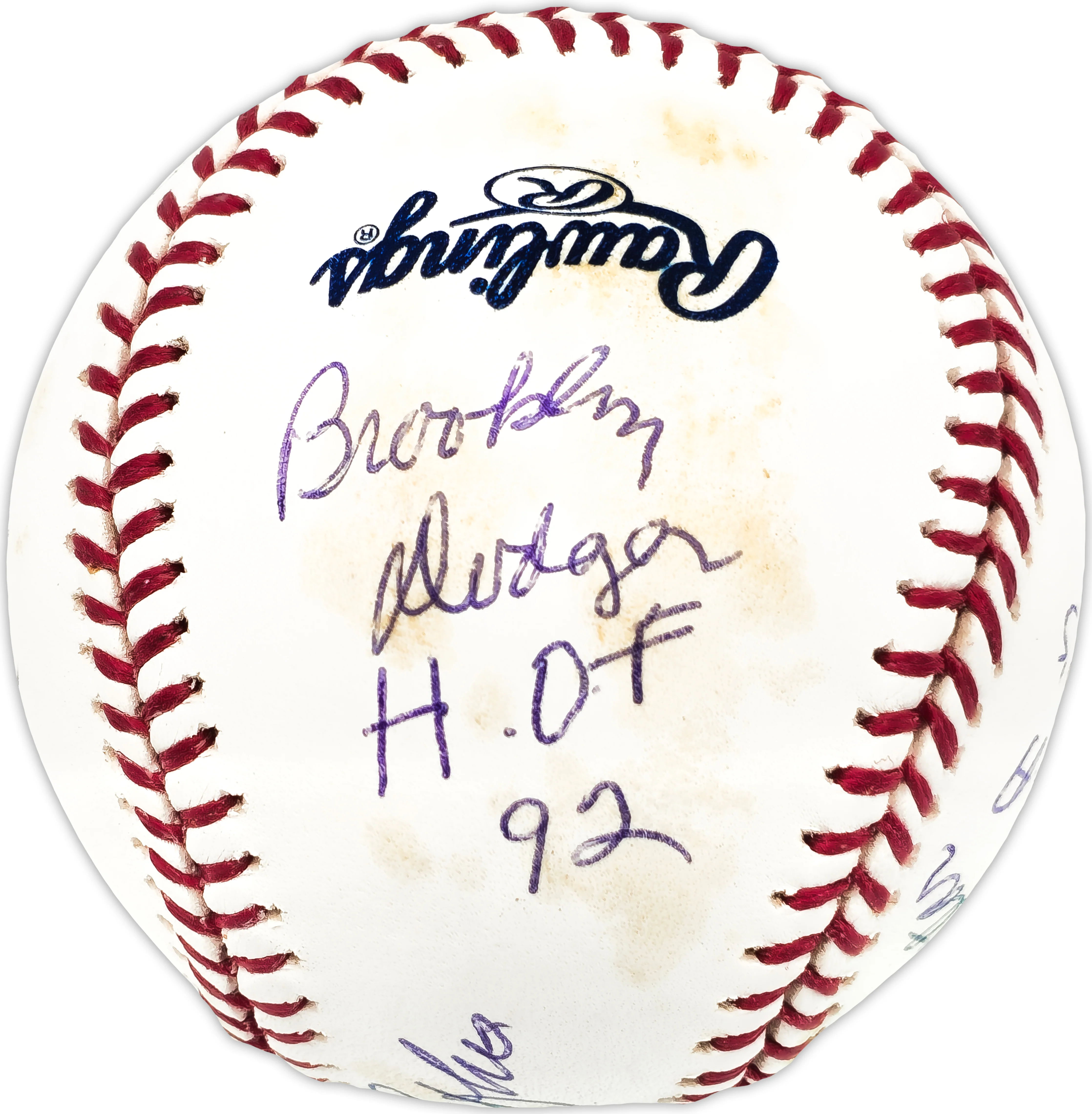 Andy Pafko Autographed Official MLB Baseball Atlanta Braves, Los Angeles Dodgers Statball With 7 Stats JSA #JJ83207 - Image 5