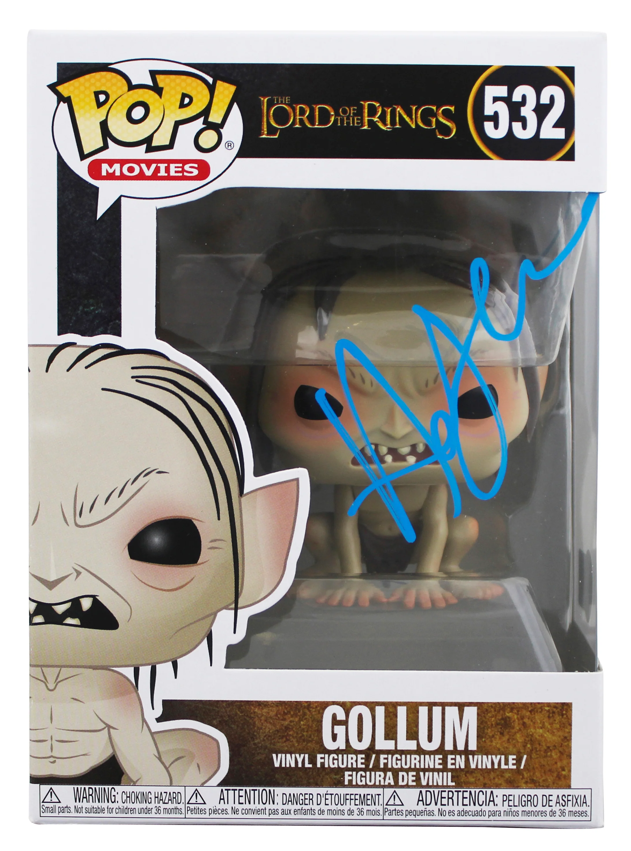 Andy Serkis Lord of the Rings Signed Gollum #532 Funko Pop Vinyl Figure BAS 1 - Image 2