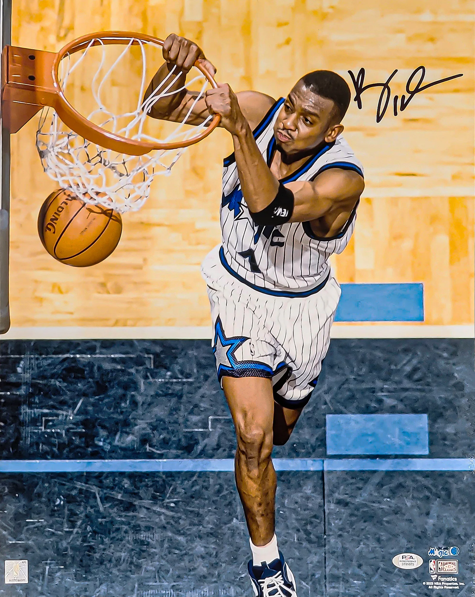 Anfernee "Penny" Hardaway Autographed Framed 16x20 Photo Orlando Magic PSA/DNA Stock #209437 - Image 2