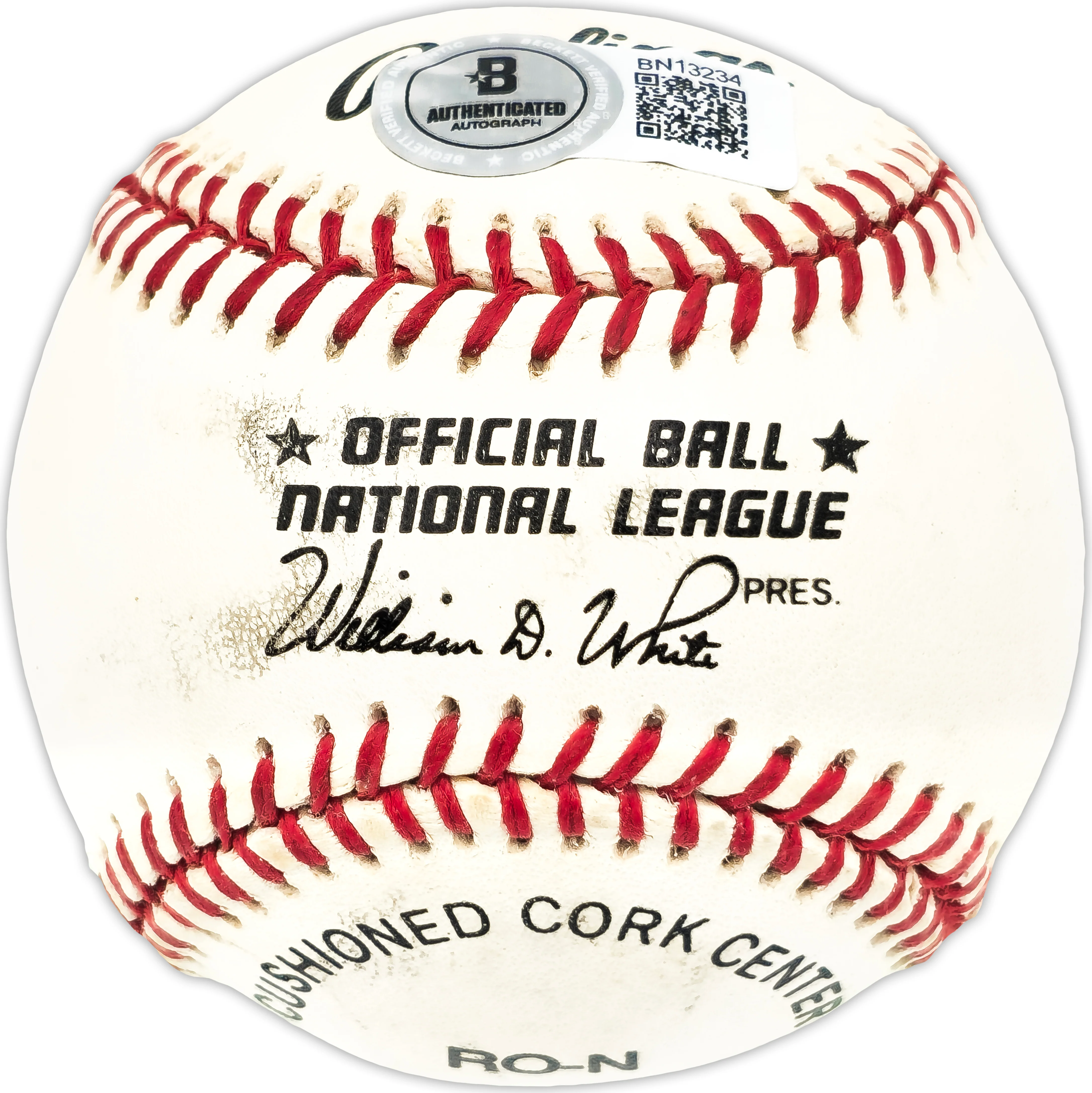 Angel Bravo Autographed Official NL Baseball Cincinnati Reds Beckett BAS QR #BN13234 - Image 2