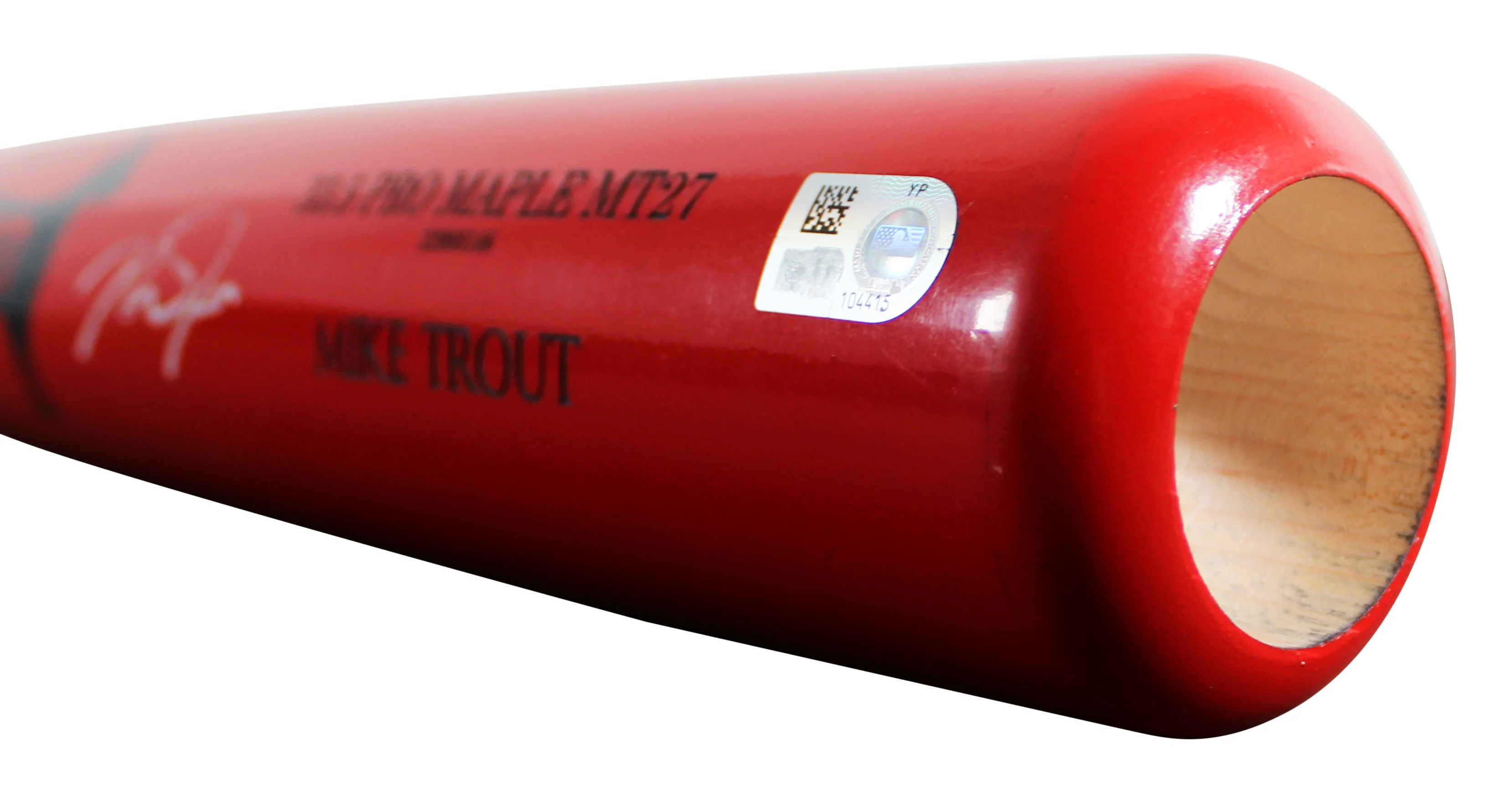 Angels Mike Trout Signed Old Hickory Player Model Baseball Bat MLB #YP104415 - Image 7