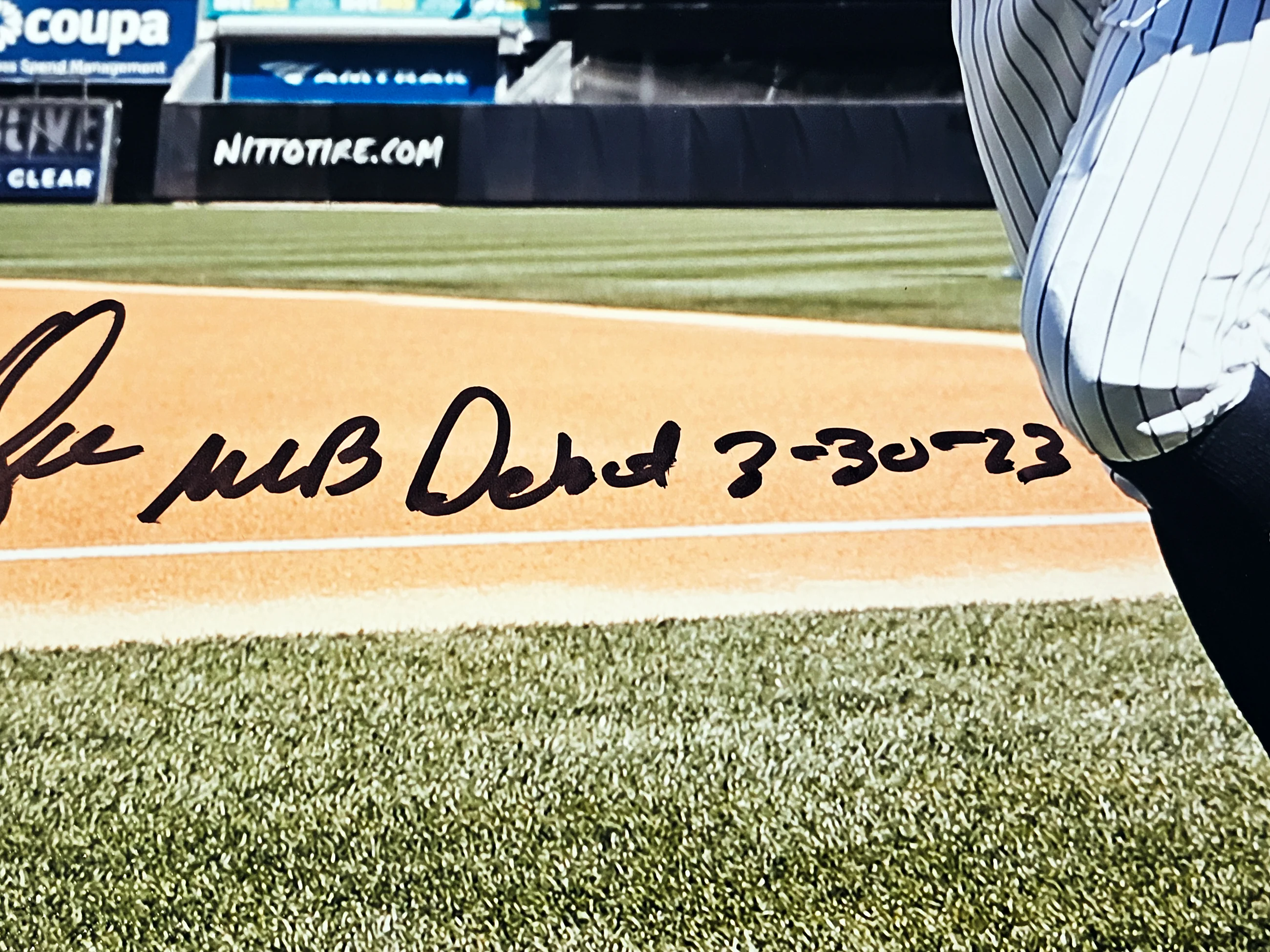 Anthony Volpe Autographed 16x20 Photo New York Yankees "MLB Debut 3-30-23" Fanatics Holo Stock #218758 - Image 3