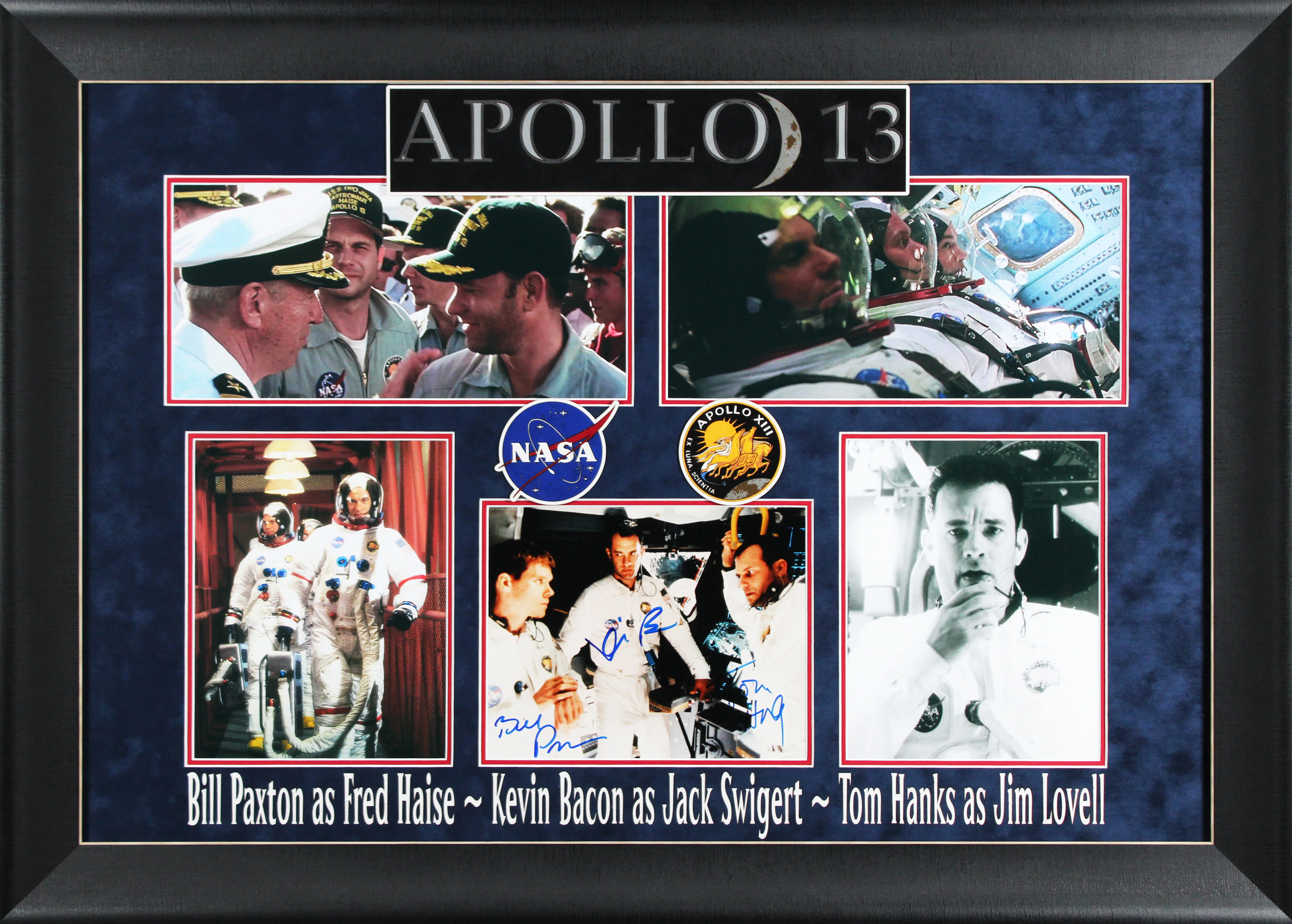 Apollo 13 (3) Hanks, Bacon, & Paxton Signed 8x10 Framed Photo BAS #AC71225 - Image 2