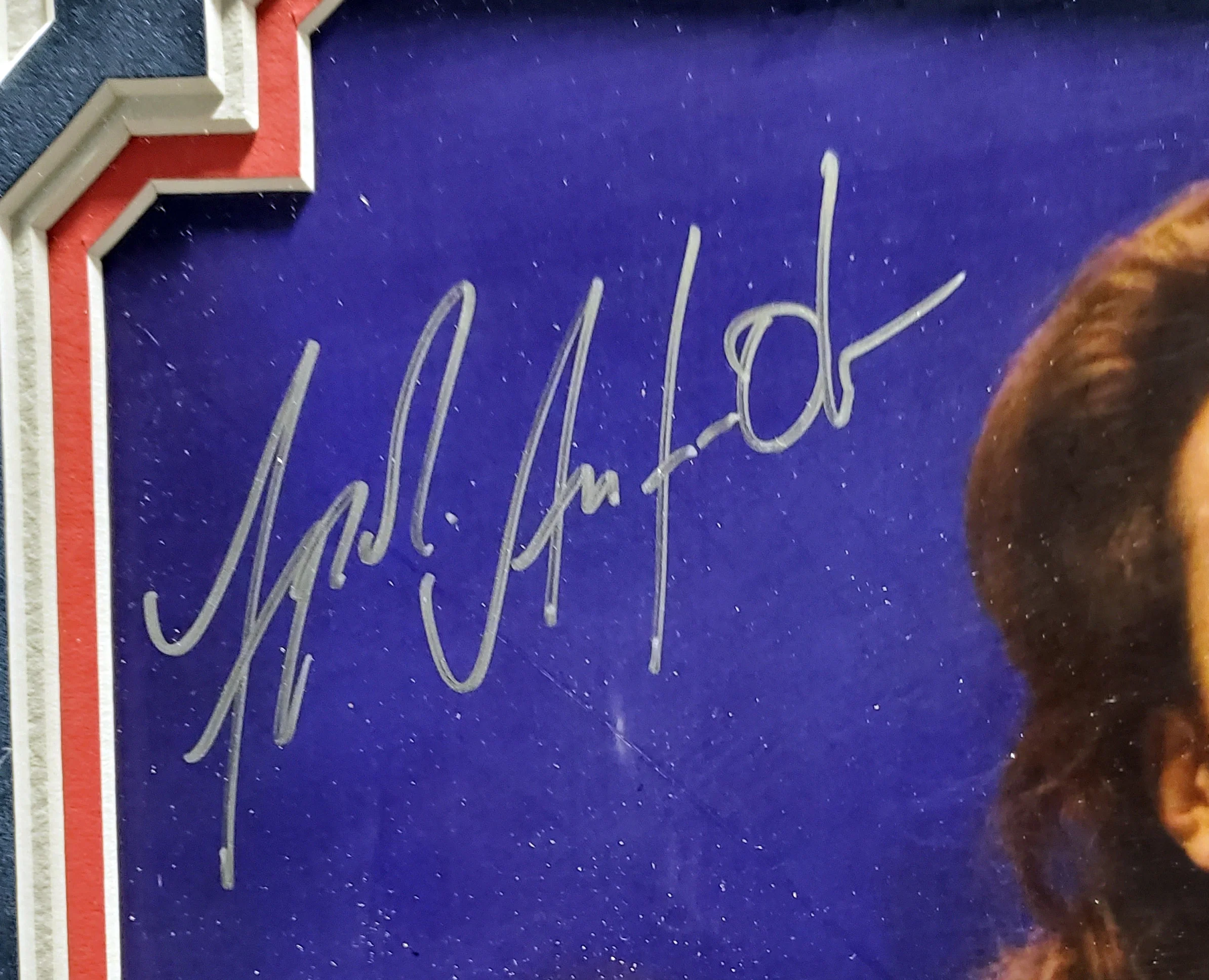 Apolo Anton Ohno Autographed Framed 16x20 Photo Team USA Winter Olympics Speed Skating Mounted Memories Holo SKU #189439 - Image 3