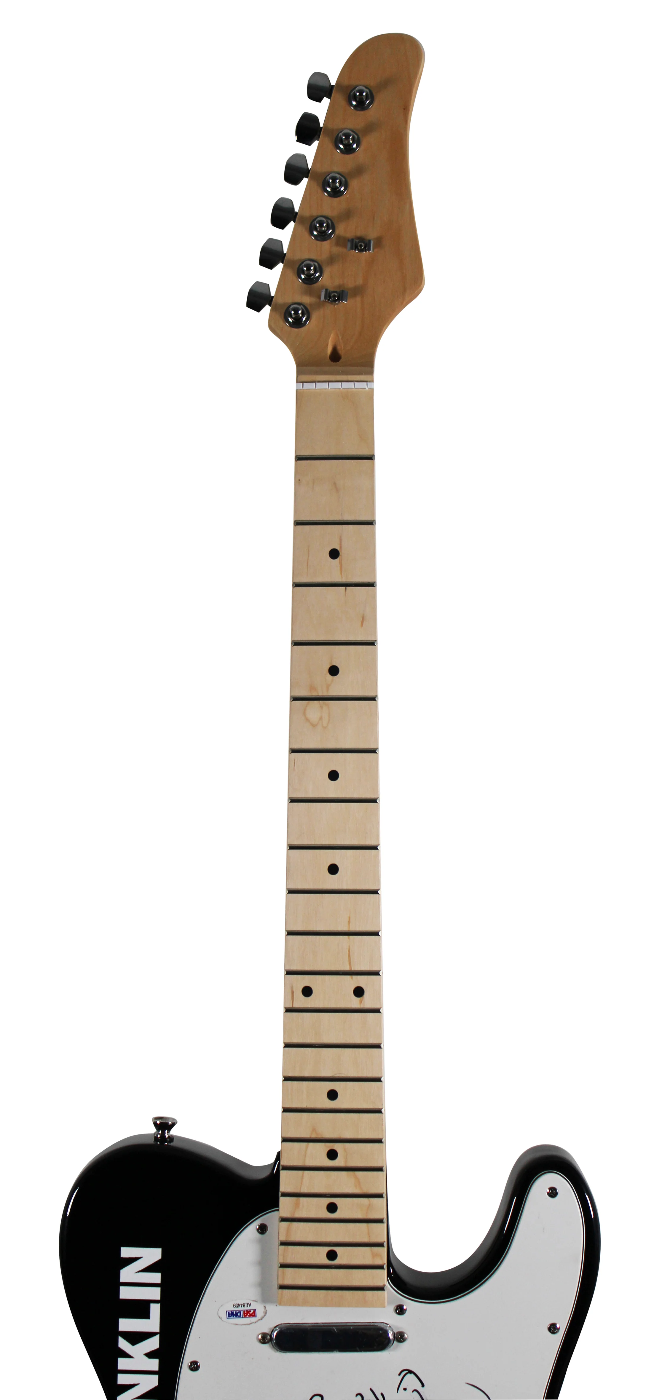 Aretha Franklin Authentic Signed Glarry Black Electric Guitar PSA/DNA #AE84459 - Image 5