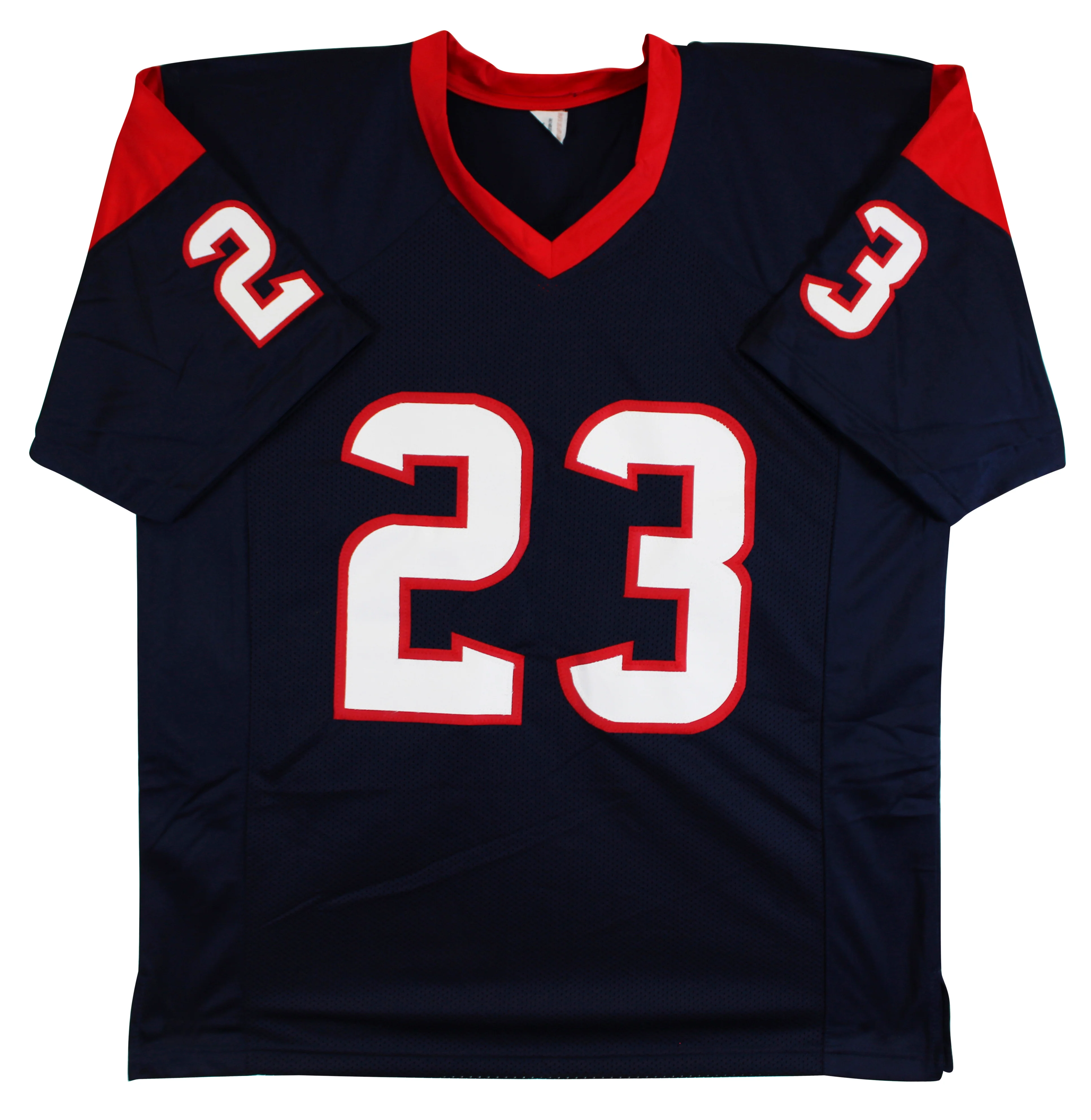 Arian Foster Authentic Signed Navy Pro Style Jersey Autographed BAS Witnessed - Image 4