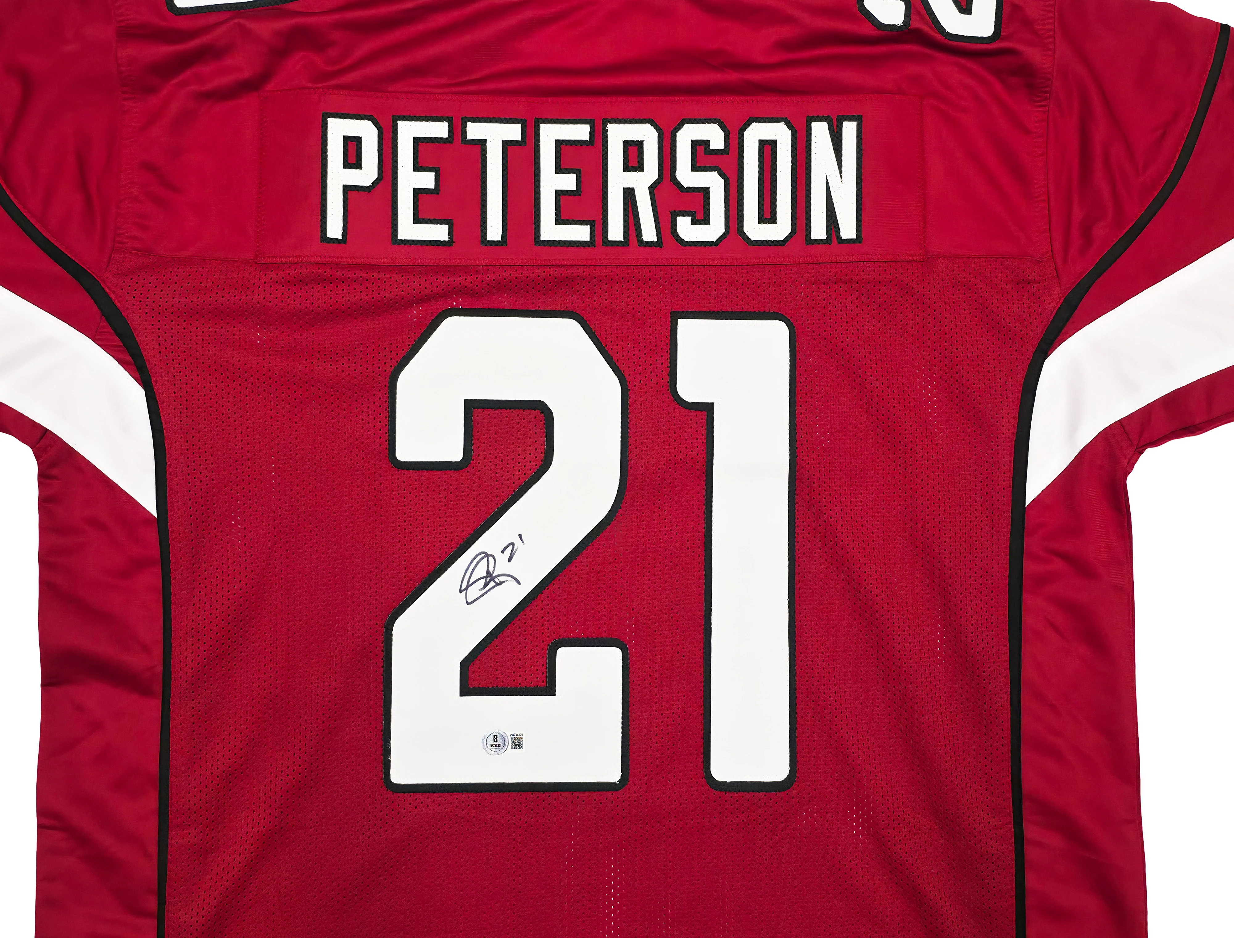 Arizona Cardinals Patrick Peterson Autographed Red Jersey Beckett BAS Witness Stock #246194 - Image 3