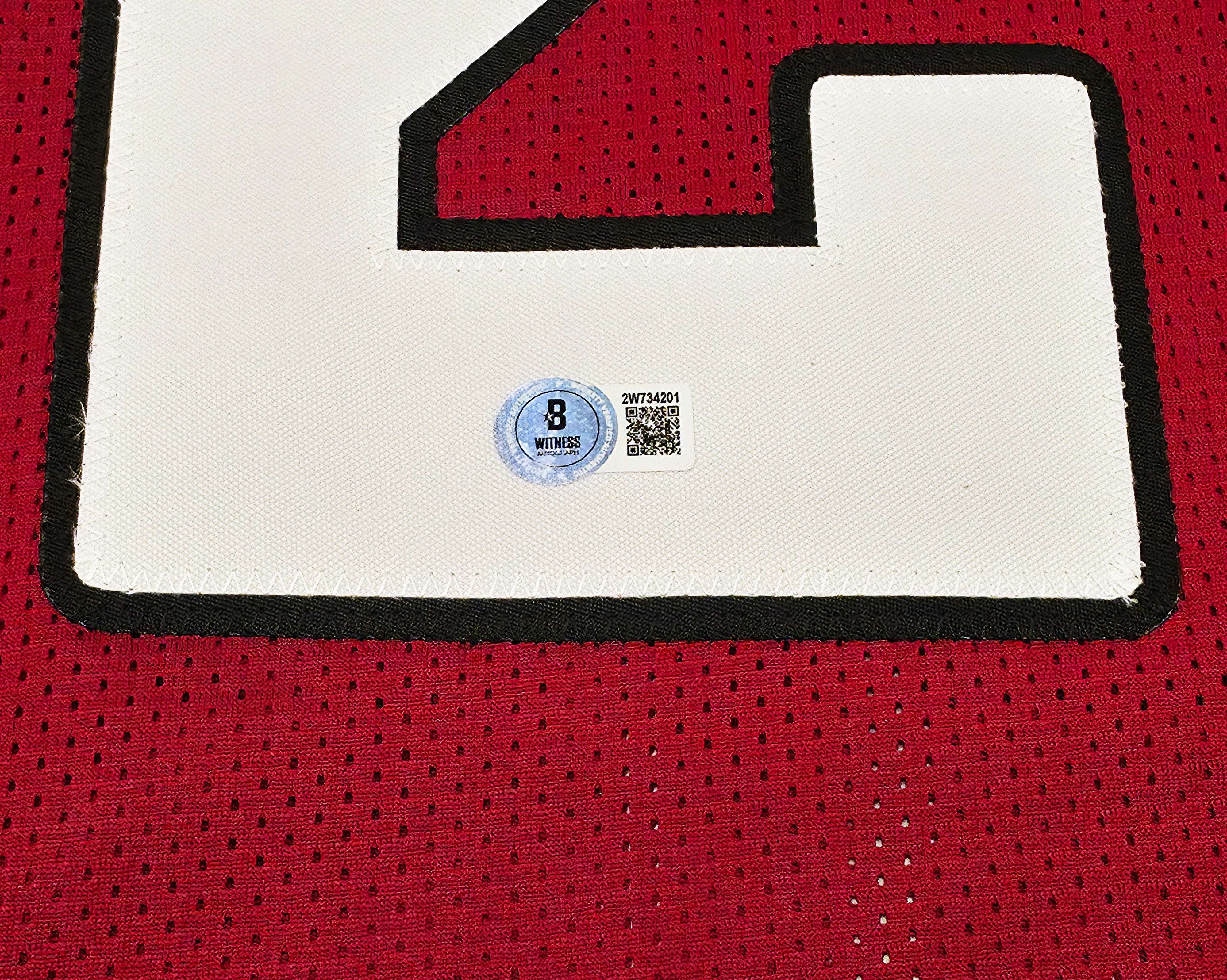Arizona Cardinals Patrick Peterson Autographed Red Jersey Beckett BAS Witness Stock #246194 - Image 5