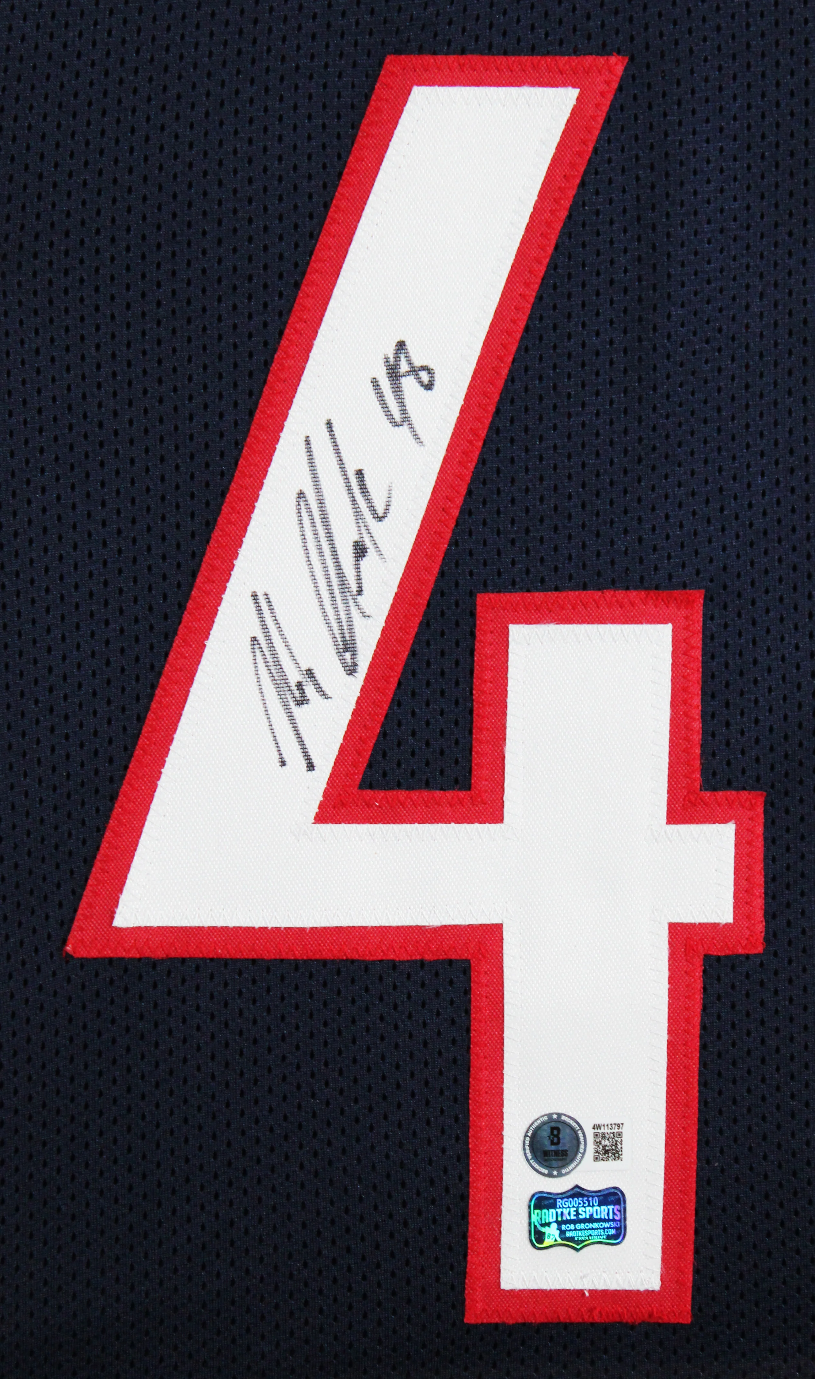 Arizona Rob Gronkowski Signed Navy Blue Pro Style Framed Jersey BAS Witnessed - Image 3