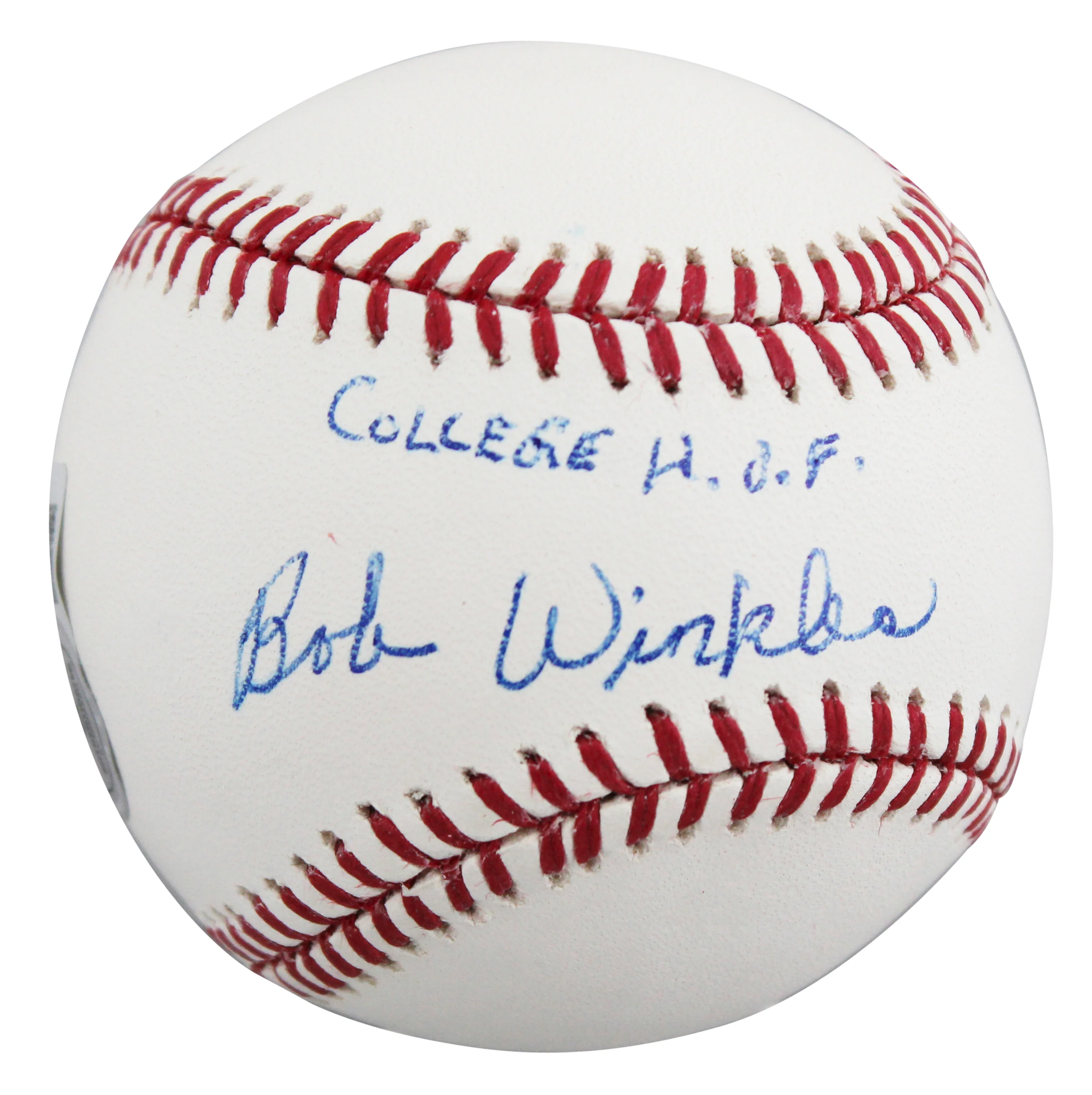 Arizona State Bobby Winkles "College HOF" Signed OML Baseball BAS #BV01119 - Image 3