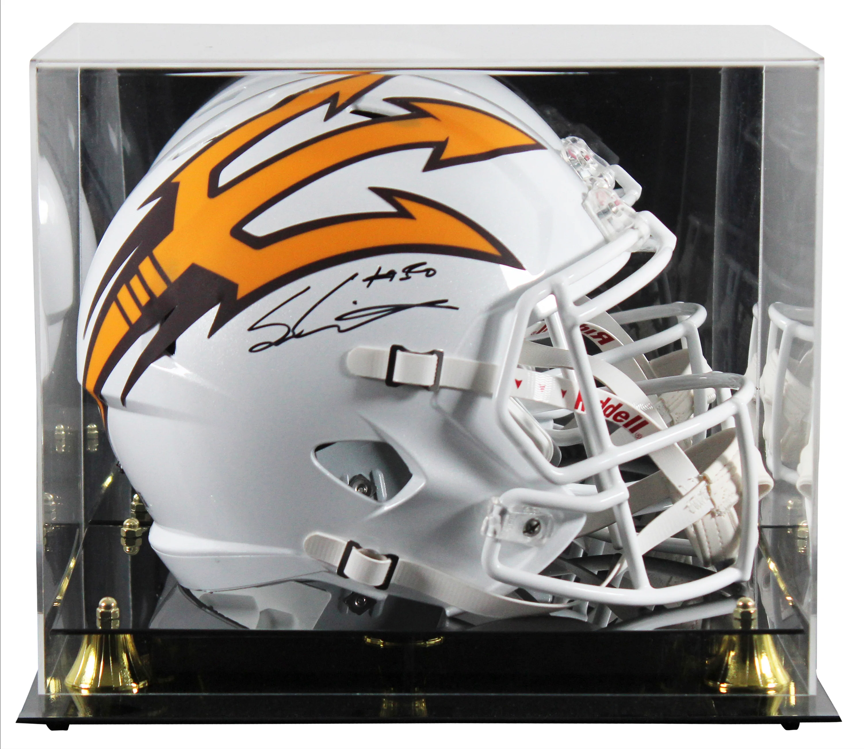 Arizona State Sam Leavitt Signed White Alt F/S Speed Rep Helmet W/ Case BAS Wit - Image 2