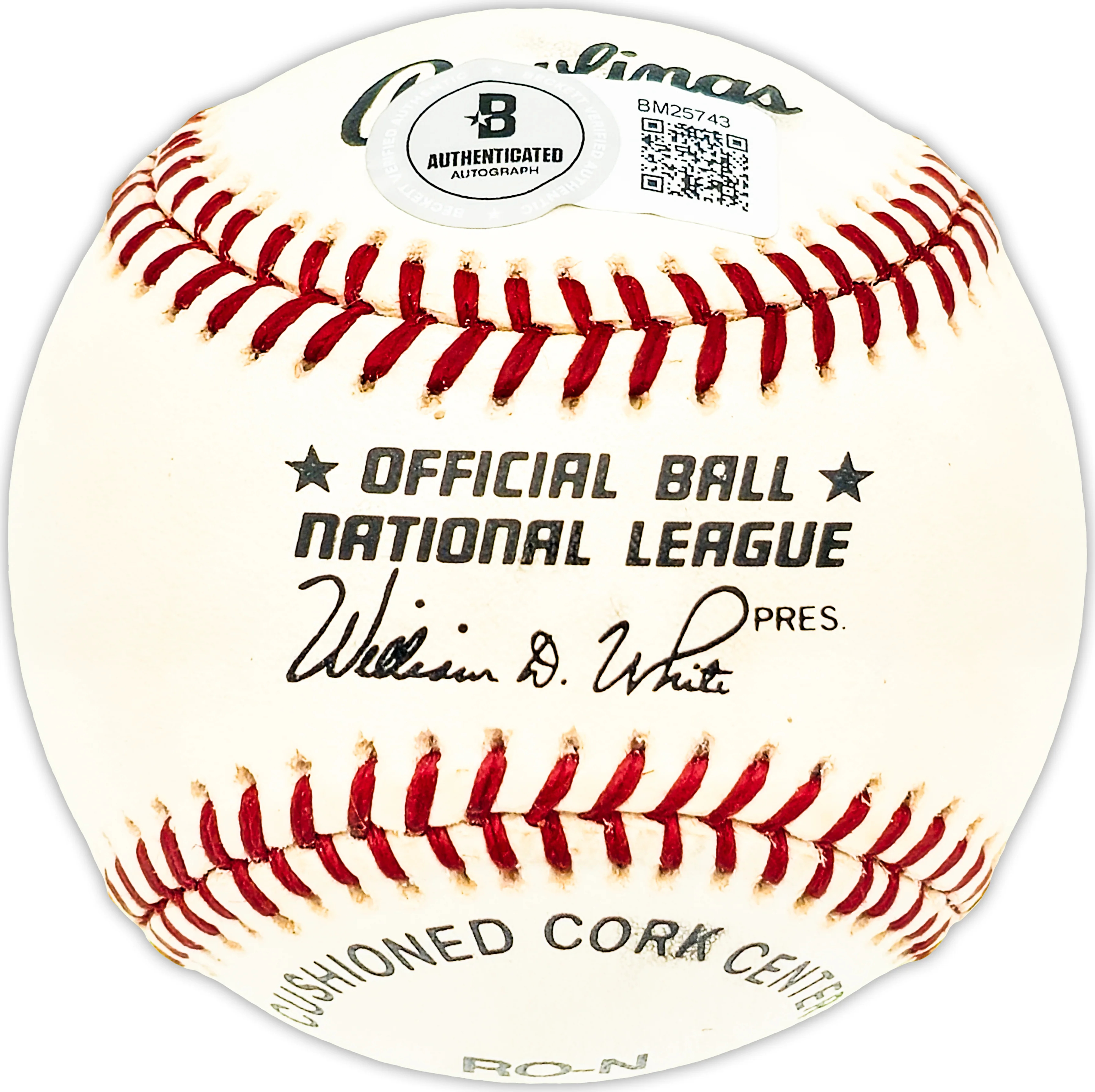 Art Mahan Autographed Official NL Baseball Philadelphia Phillies Beckett BAS QR #BM25743 - Image 2