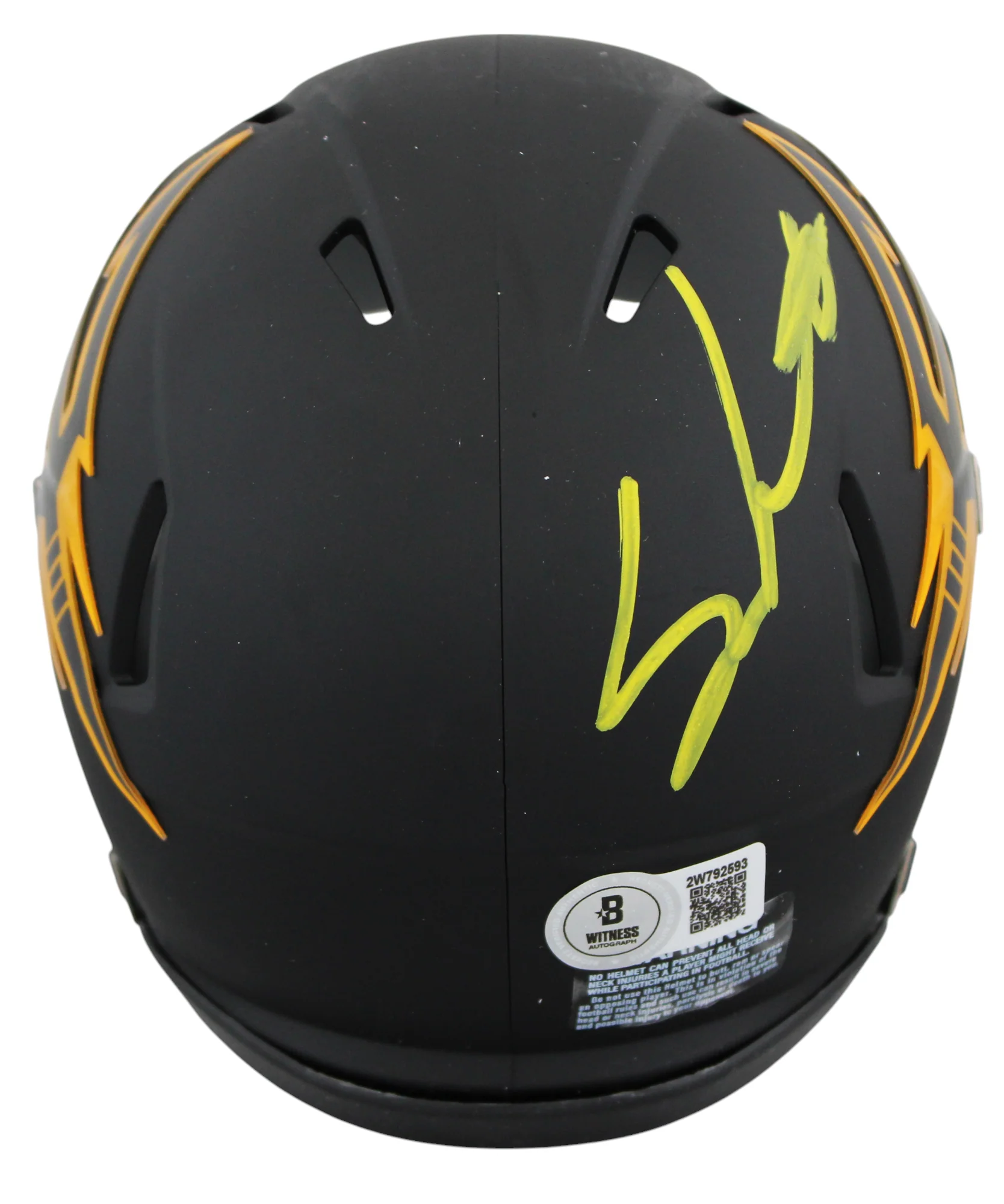 ASU Sam Leavitt & Jordyn Tyson Signed Black Speed Mini Helmet BAS Witnessed - Image 4
