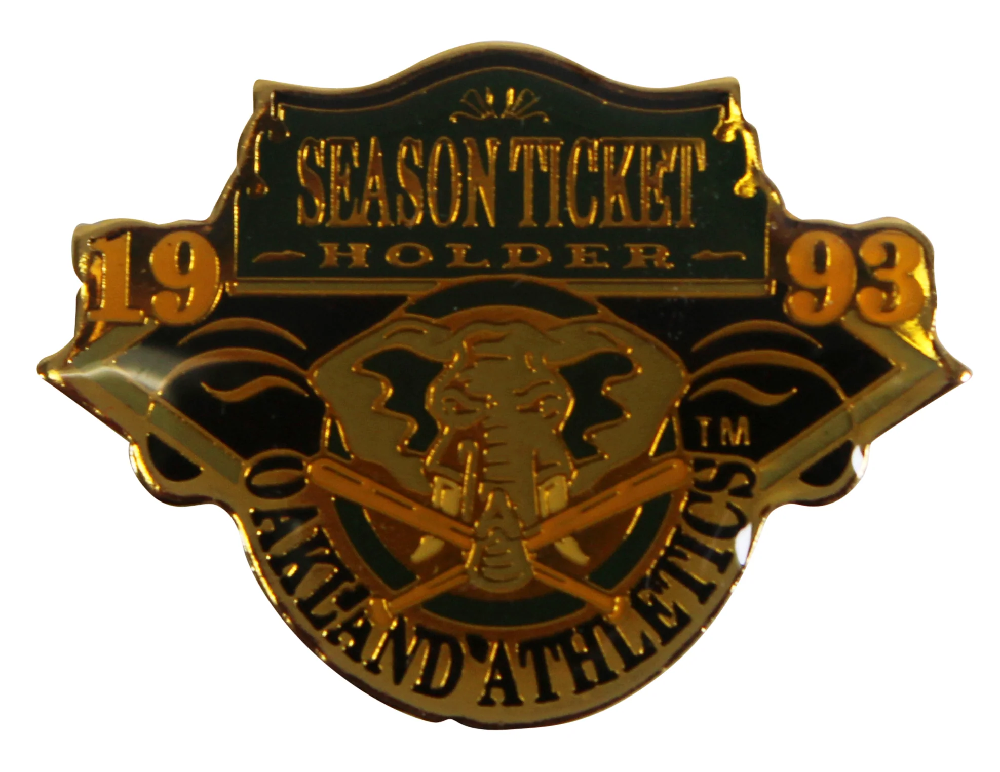 Athletics 1993 Season Ticket Holder Pin Un-signed 1 - Image 2