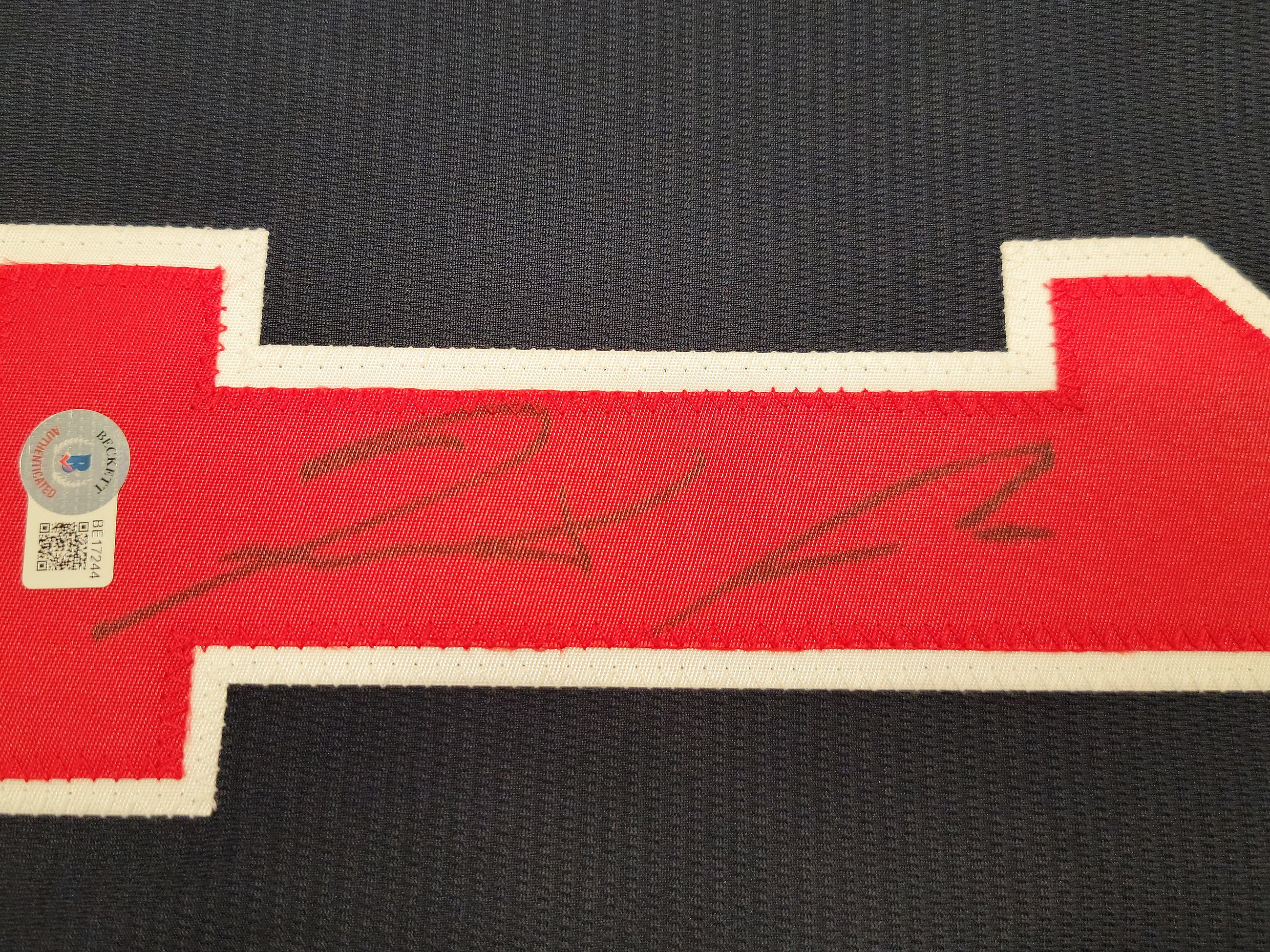 Atlanta Braves Ronald Acuna Jr. Autographed Blue Nike Jersey Size L Beckett BAS QR Stock #205687 - Image 4