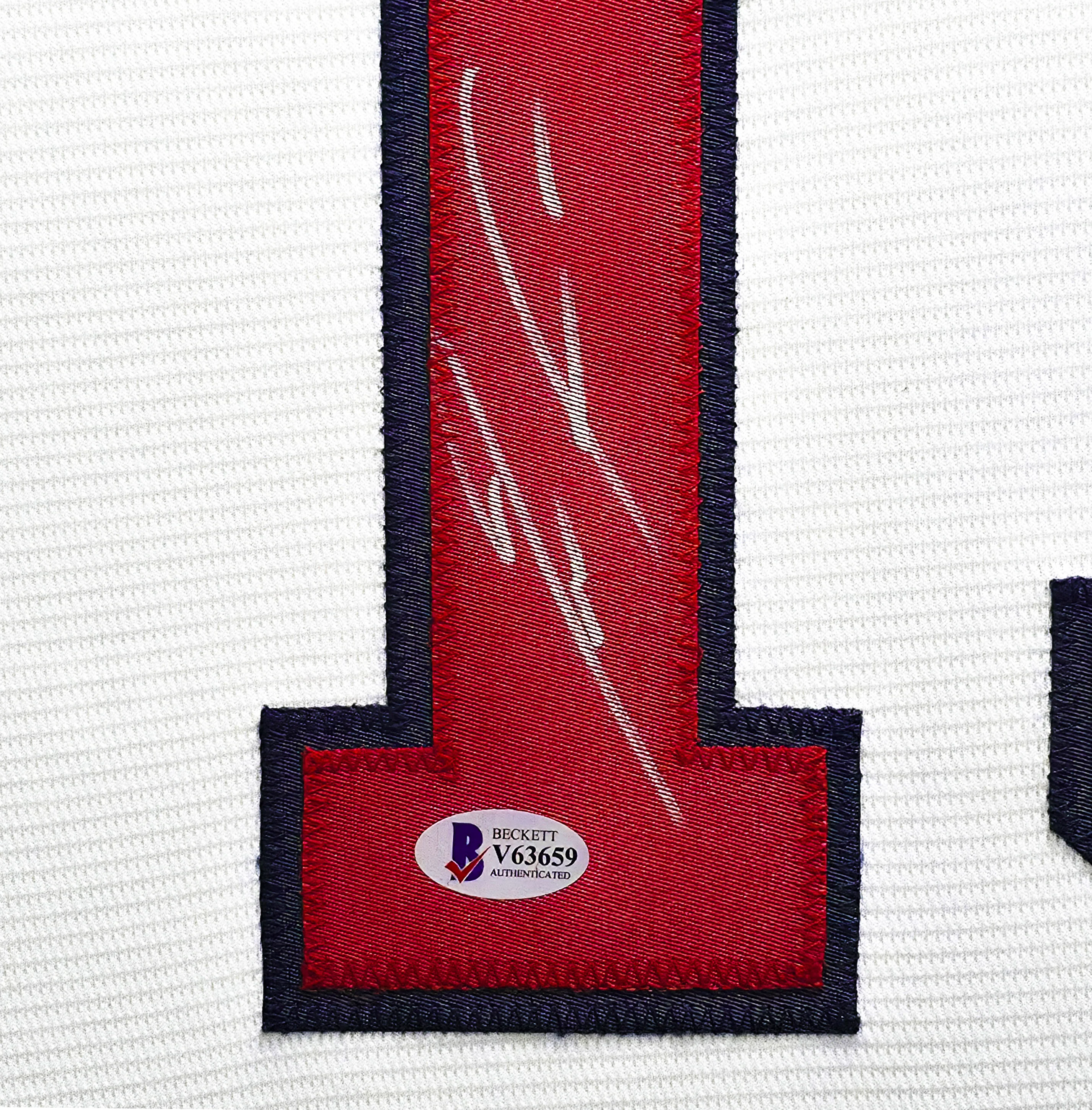 Atlanta Braves Ronald Acuna Jr. Autographed Framed White Nike Jersey Beckett BAS Stock #241399 - Image 3
