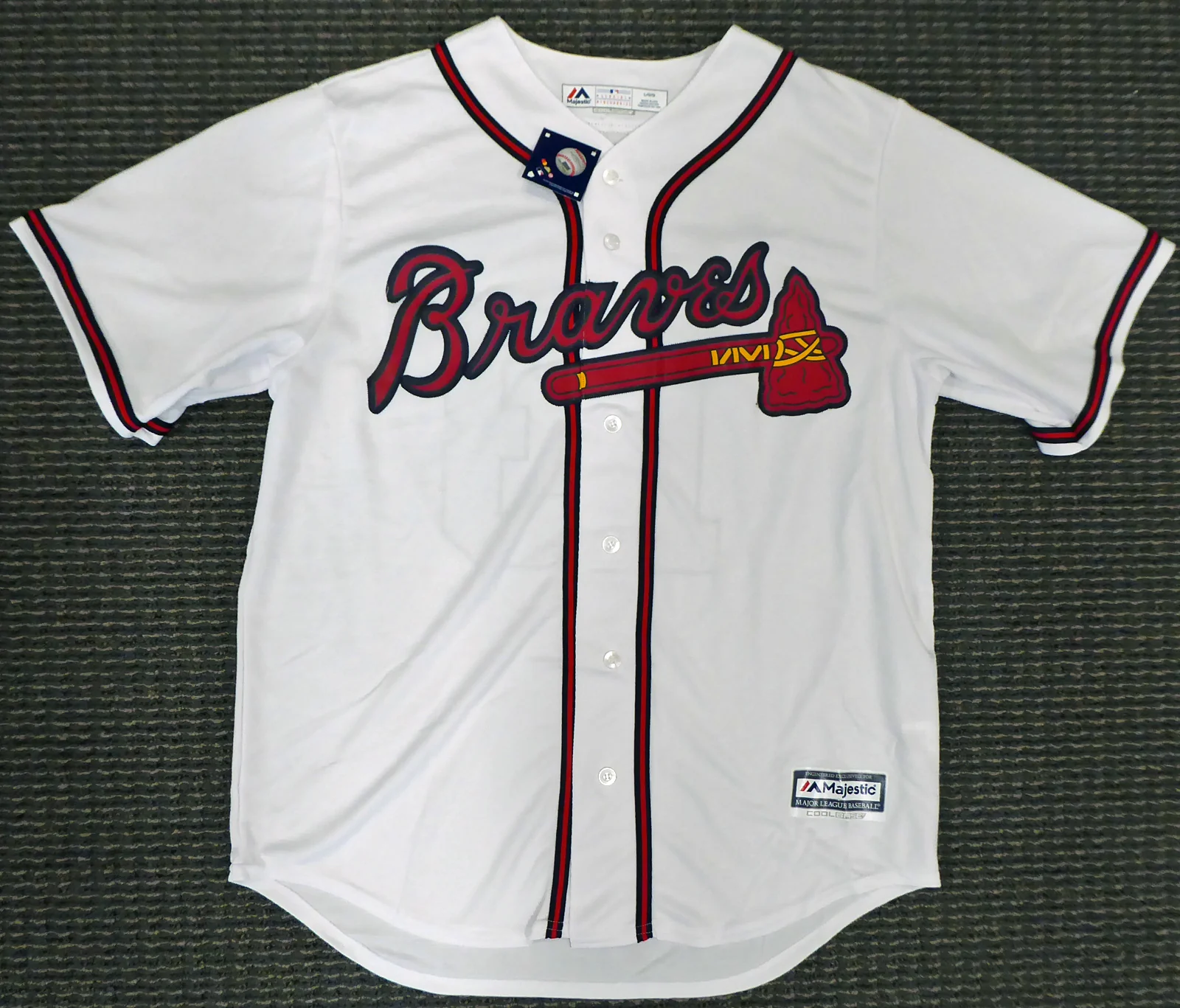 Atlanta Braves Ronald Acuna Jr. Autographed Majestic Cool Base White Jersey Size L "2018 NL ROY" Beckett BAS Stock #190026 - Image 4