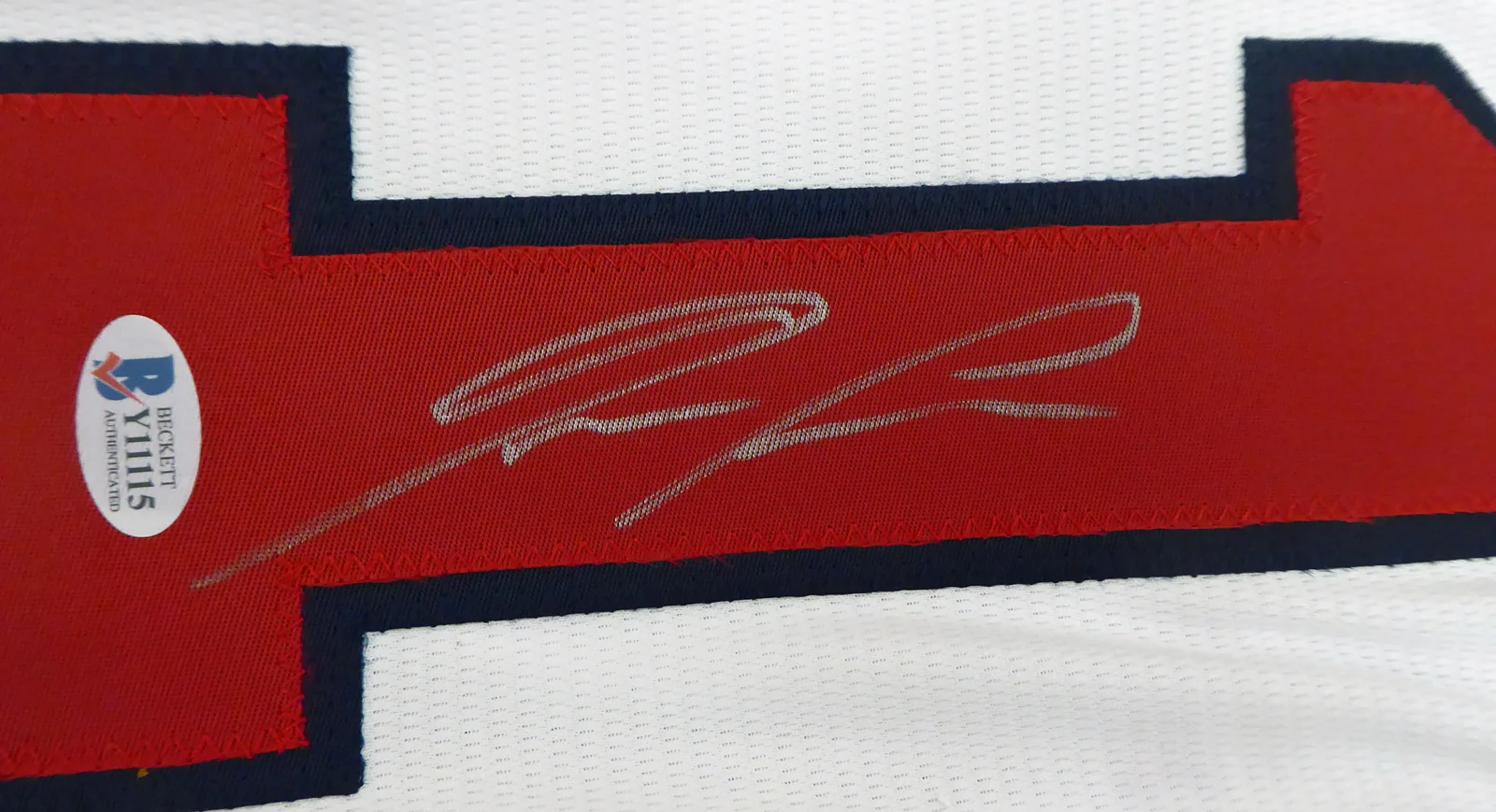 Atlanta Braves Ronald Acuna Jr. Autographed Nike White Jersey Size XL Beckett BAS Stock #181845 - Image 3