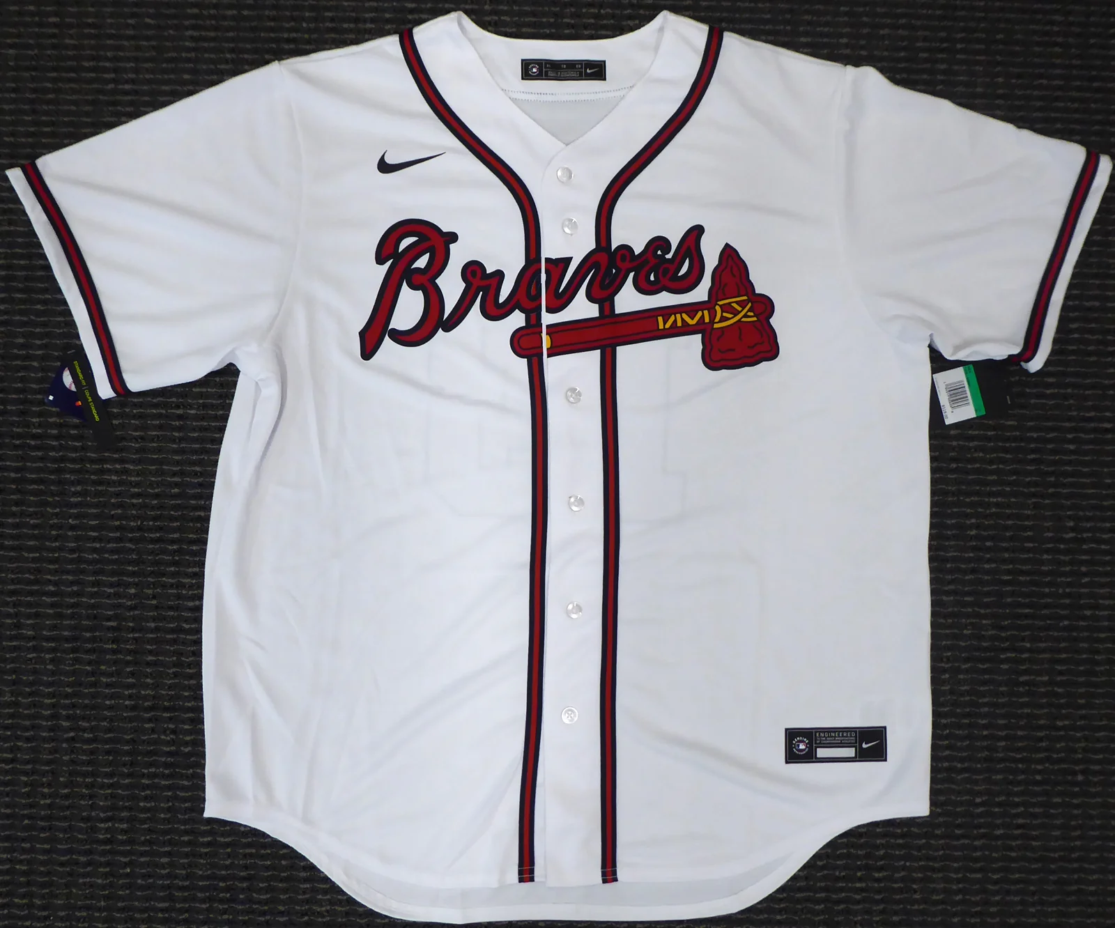 Atlanta Braves Ronald Acuna Jr. Autographed Nike White Jersey Size XL Beckett BAS Stock #181845 - Image 4