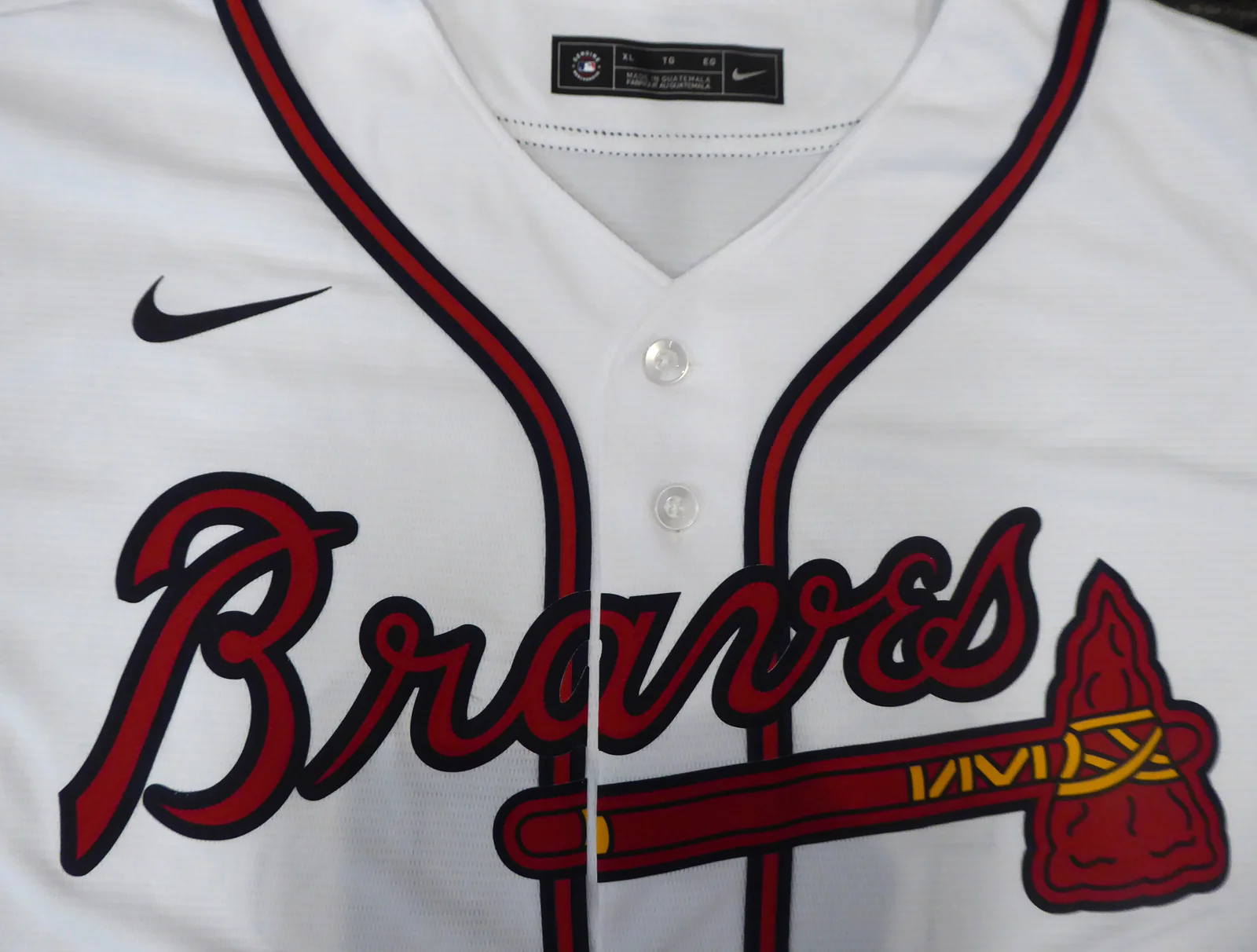 Atlanta Braves Ronald Acuna Jr. Autographed Nike White Jersey Size XL Beckett BAS Stock #181845 - Image 5