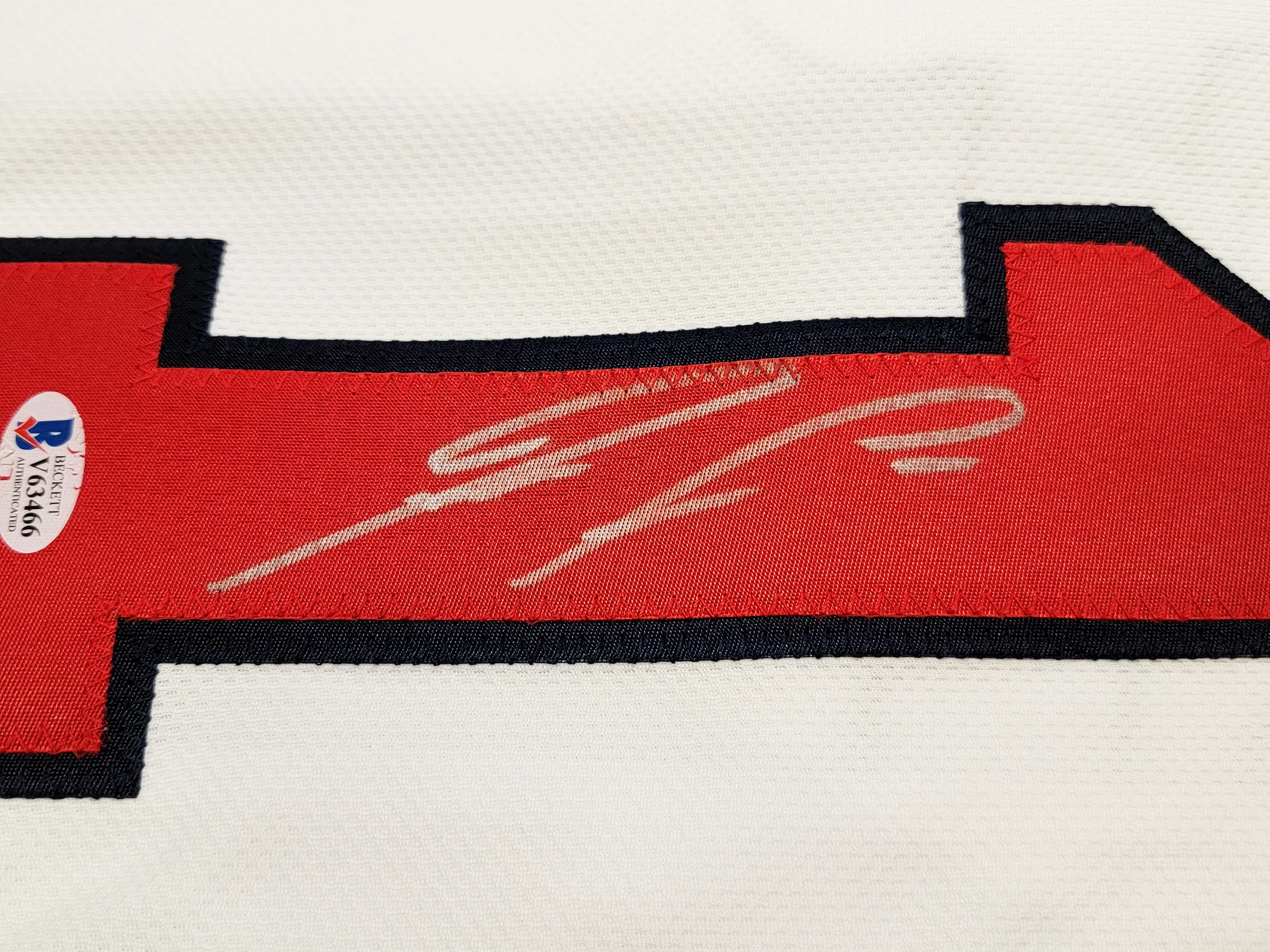 Atlanta Braves Ronald Acuna Jr. Autographed White Majestic Authentic Cool Base Jersey Size 52 Beckett BAS Stock #206515 - Image 4