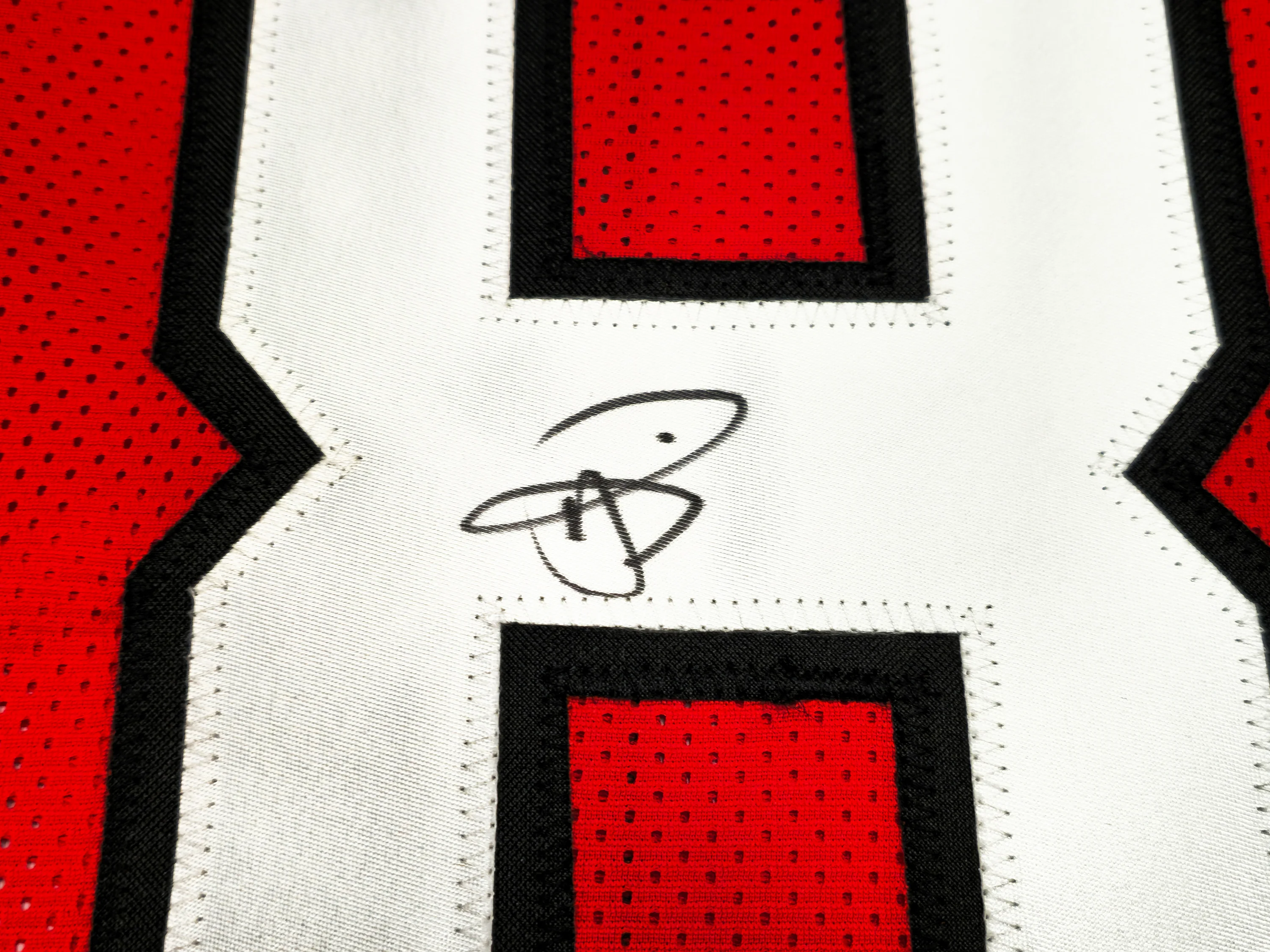 Atlanta Falcons Andre Rison Autographed Red Jersey "84 TD" JSA Stock #233379 - Image 4