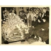 Babe Ruth 7x9 Funeral Original Wire Stamped Photo - Image 3