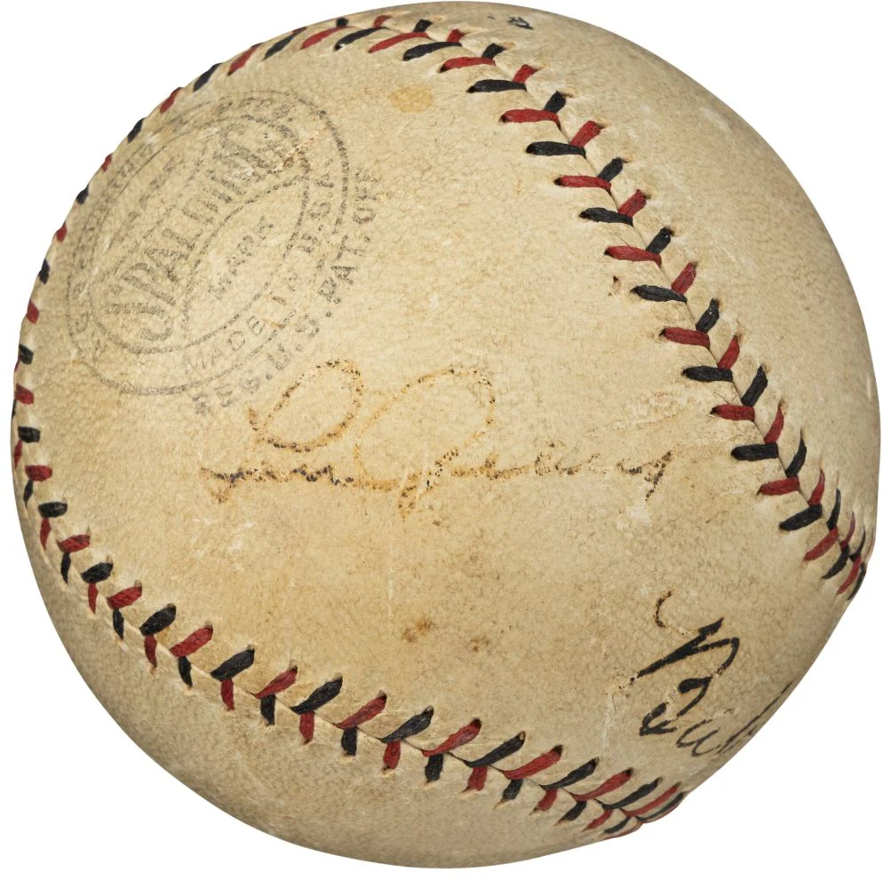 Babe Ruth Lou Gehrig Yankees 1920s Signed Spalding NL Baseball BAS+PSA LOA - Image 2
