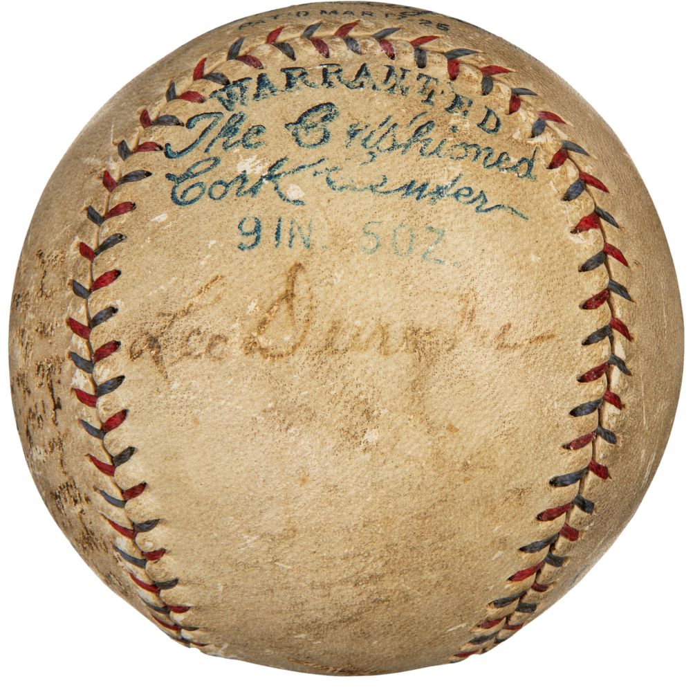 Babe Ruth New York Yankees Signed 1928 1st Home Run Baseball PSA+BAS - Image 3