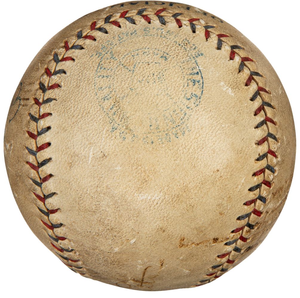 Babe Ruth New York Yankees Signed 1928 1st Home Run Baseball PSA+BAS - Image 5