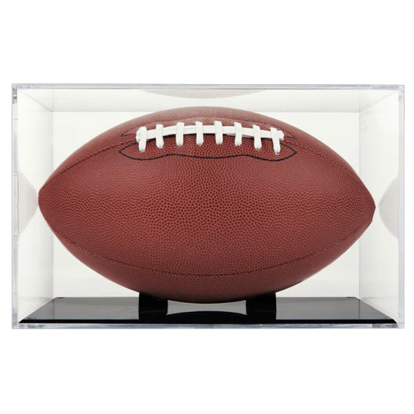 BallQube UV Grandstand Football Display W/ Black Stand